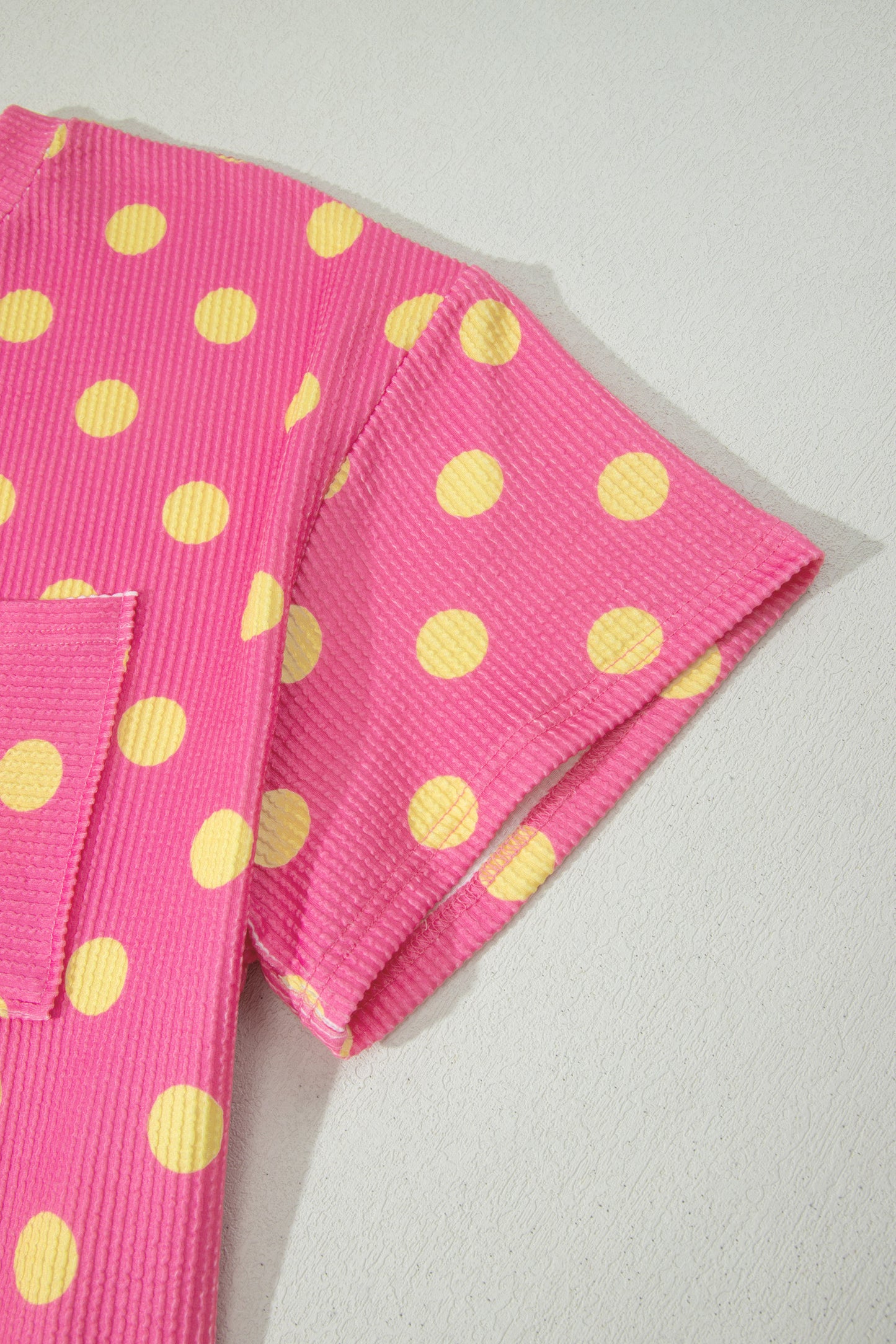 Plus Size Polka Dot Ribbed Top Women 1X–4X