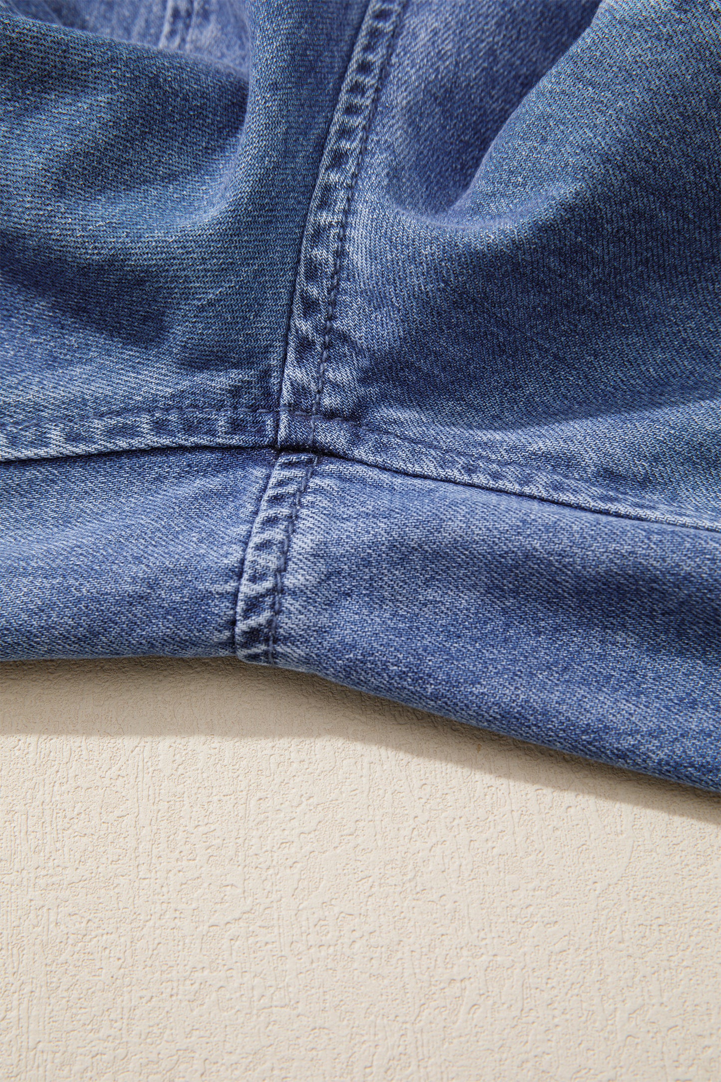 High-Rise Pleated Wide-Leg Cropped Denim Jeans | Dusk Blue