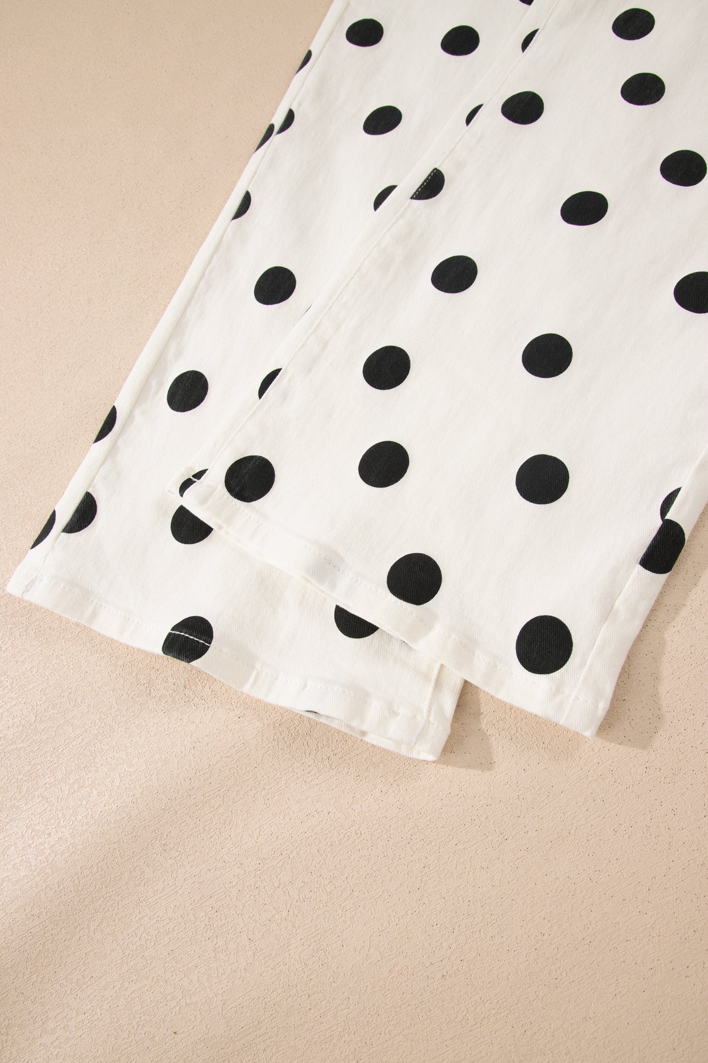 Polka Dot Wide Leg Jeans Women Size 4–16