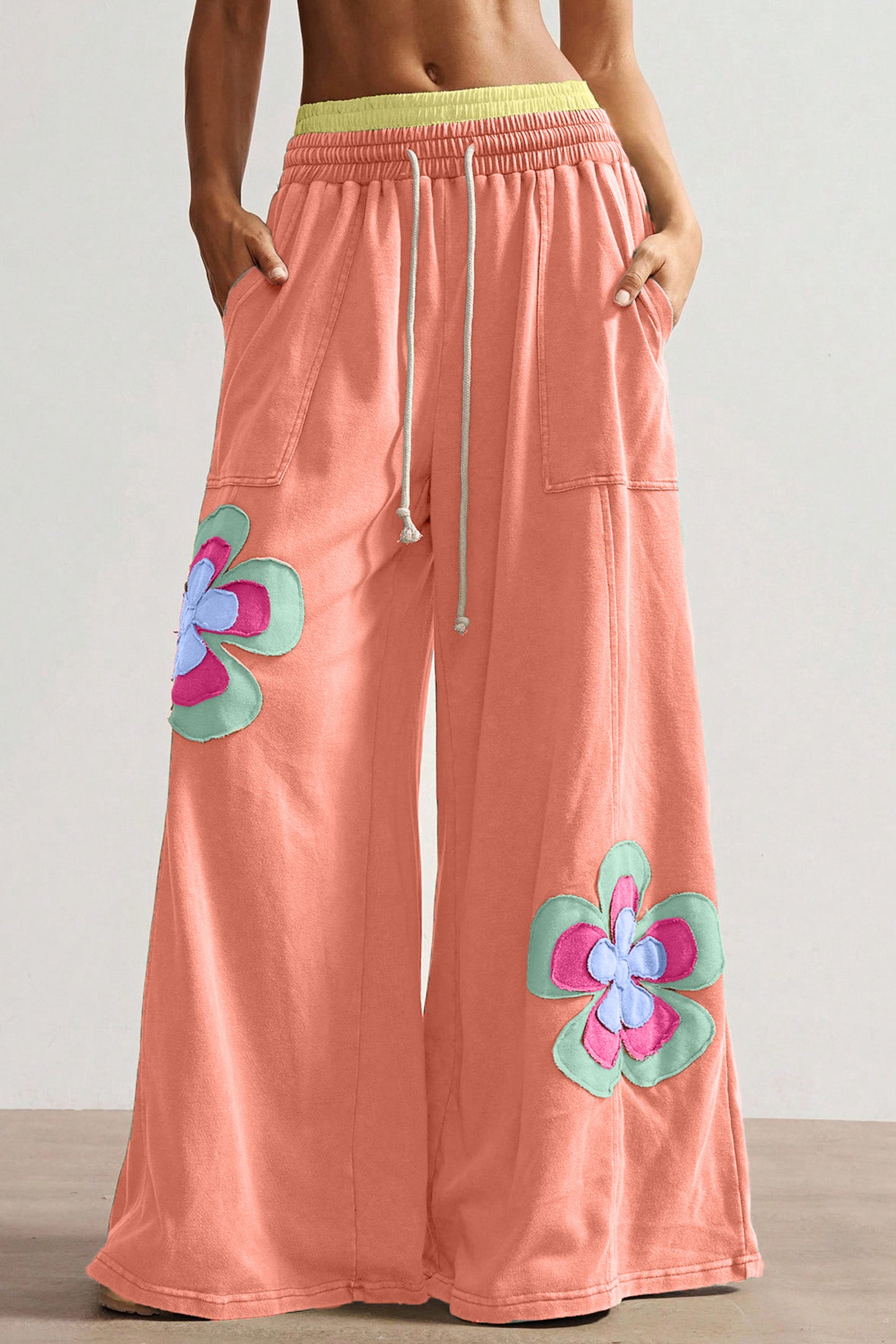 Floral Wide Leg Pants Women S–XL
