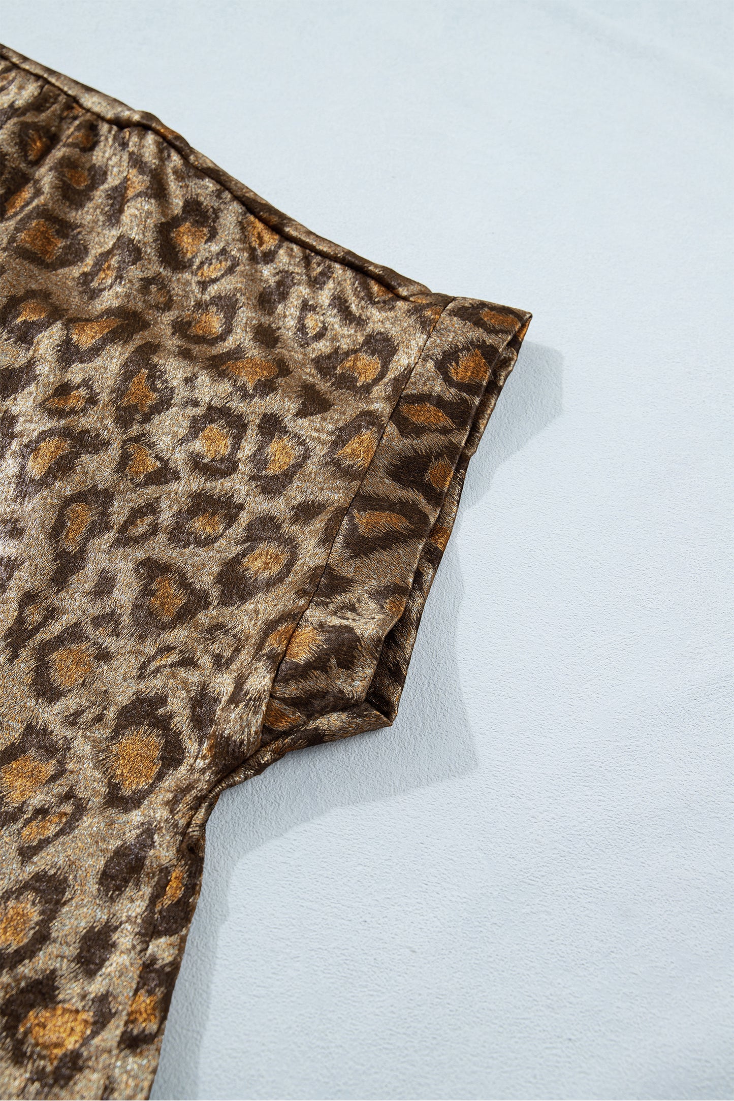 Plus Size Leopard Print Button-Up Shirt Women 1X–4X