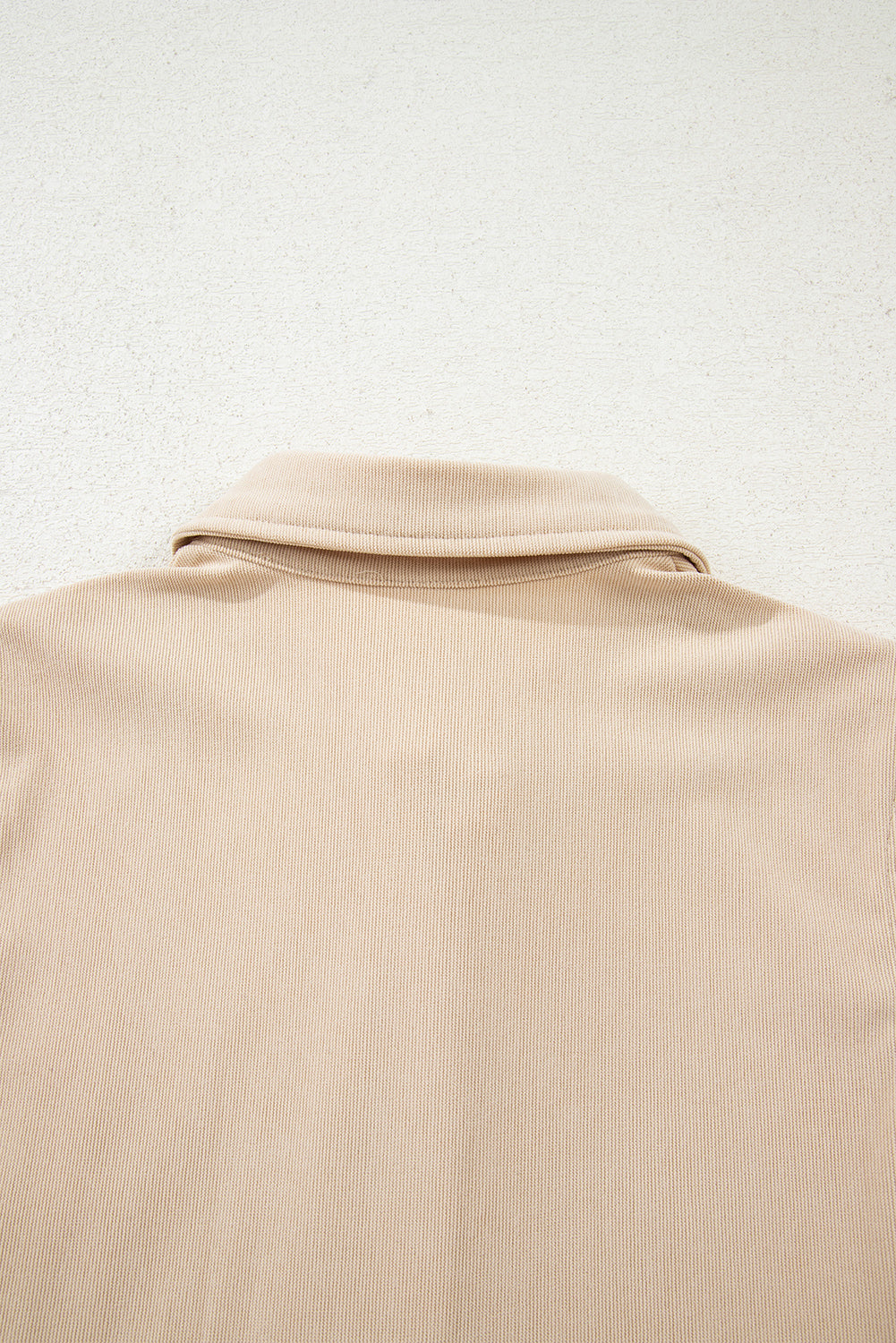 Corduroy Half Button Collared Mini Dress in Oatmeal