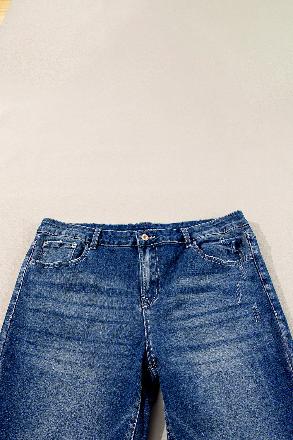 High Waist Side Slit Flare Jeans | Plus Size | Blue | 1X–4X