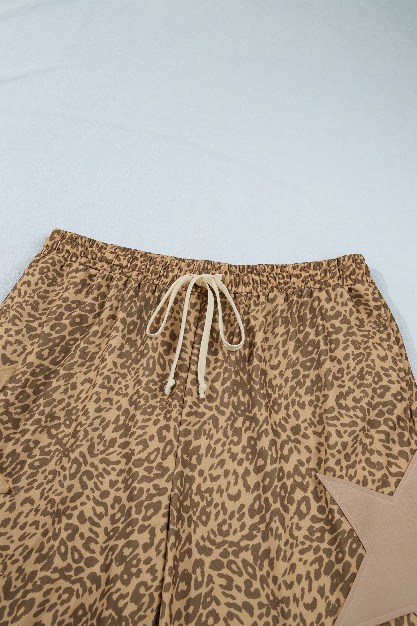 Plus Size Leopard Star Patch Jogger Pants Women 1X–4X