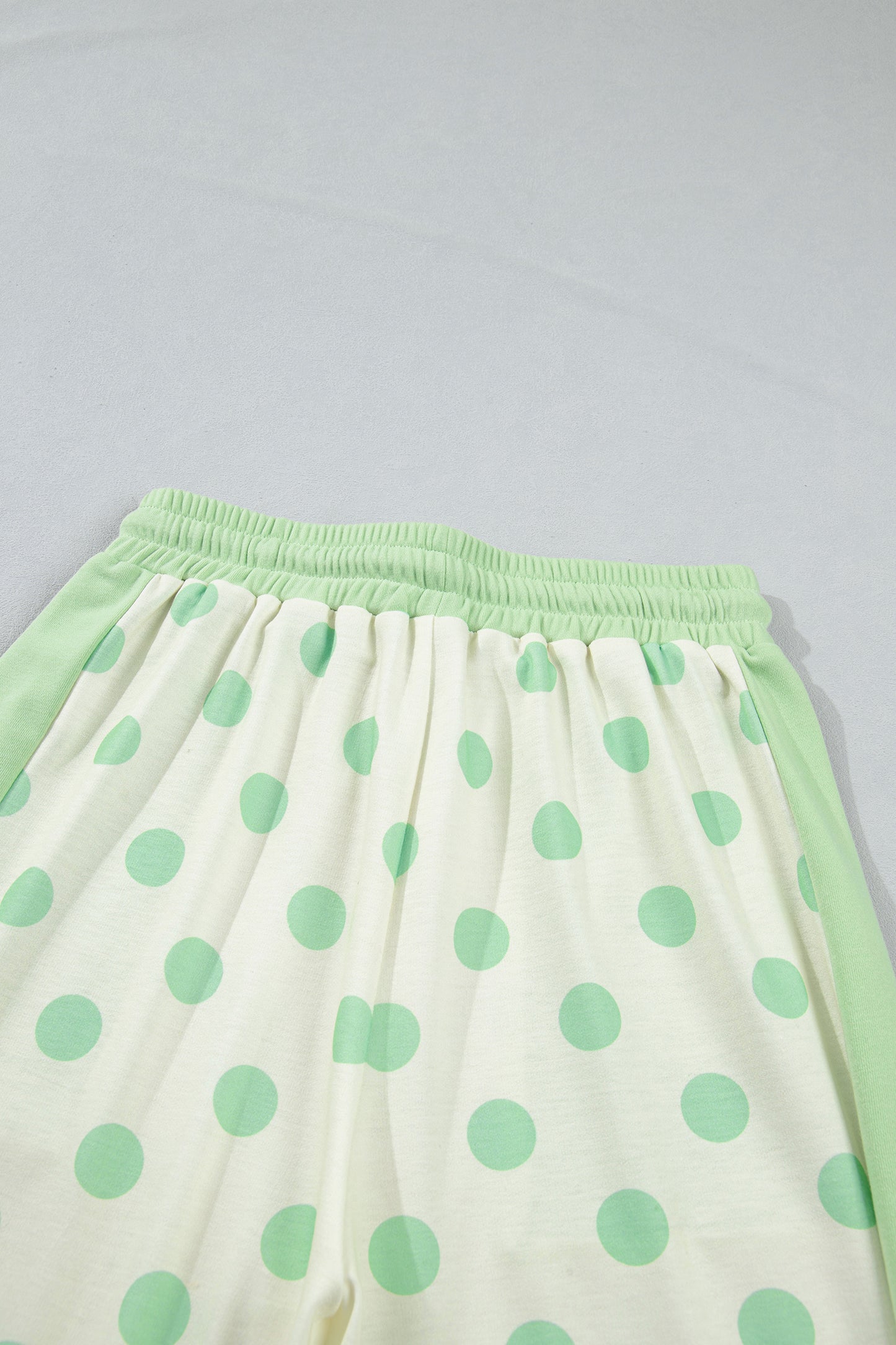 Womens Polka Dot Cropped Wide Leg Pant Set S–XL