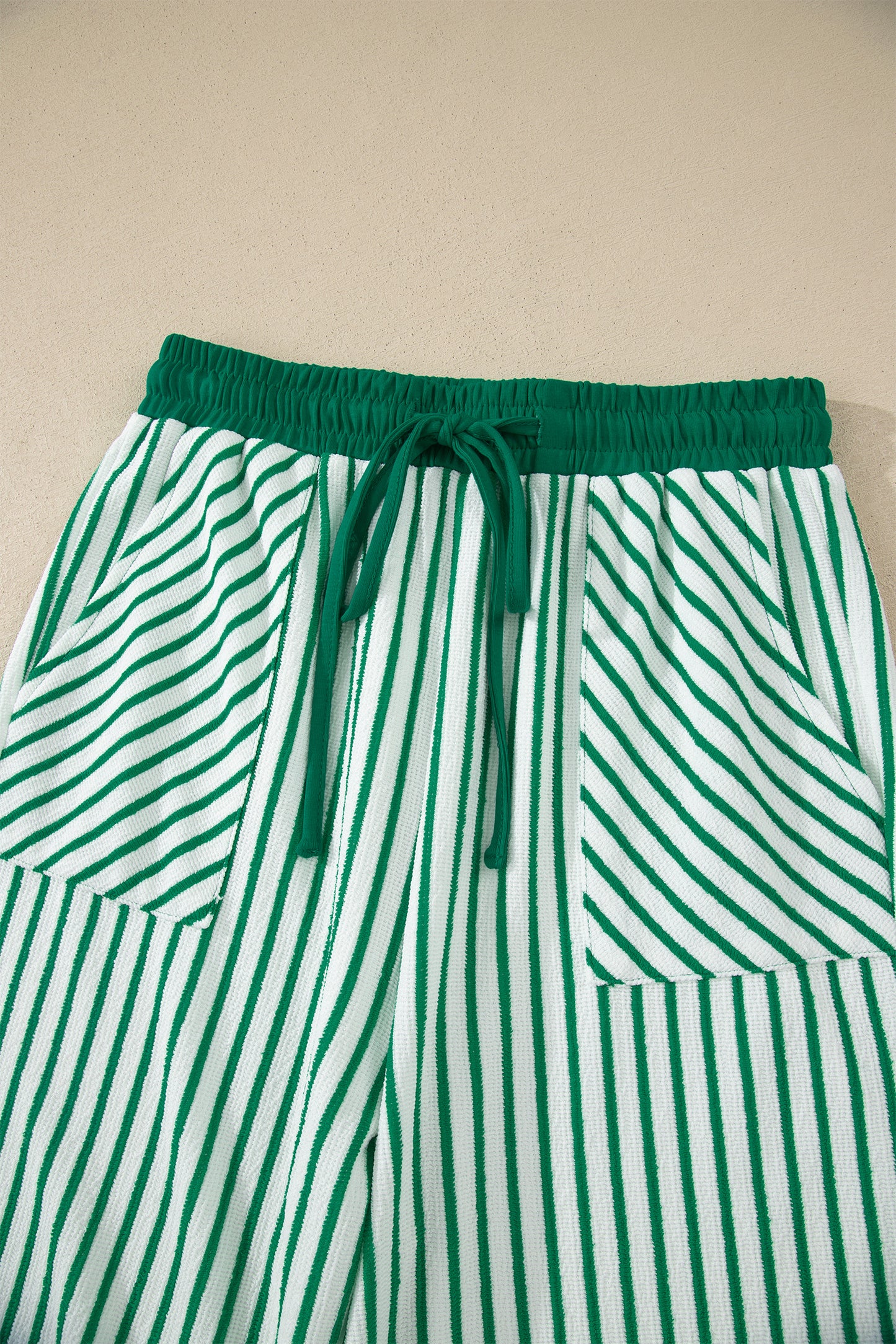 Striped Crop Pants Set Women S–XL