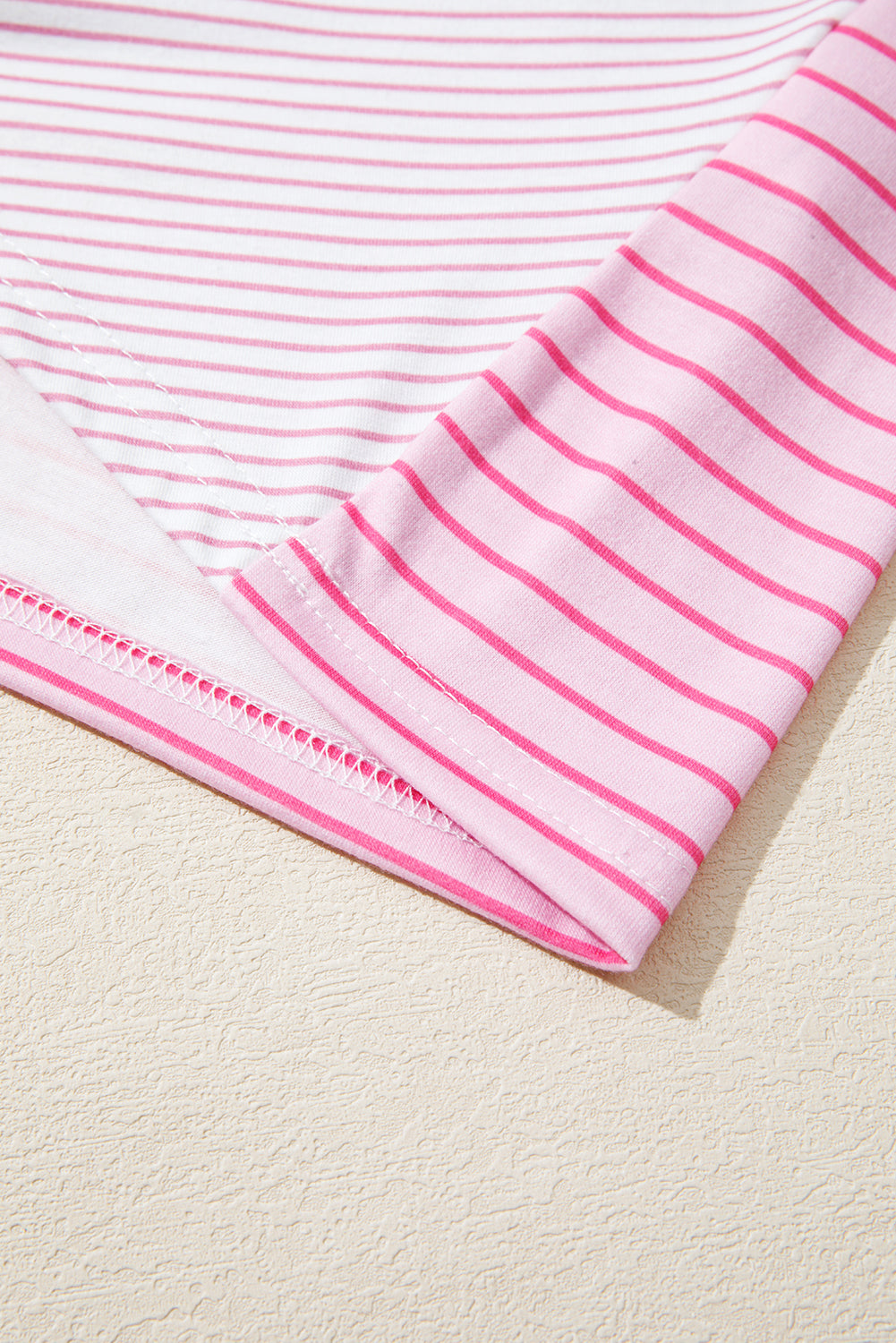 Pink Colorblock Stripe Long Sleeve Top Women S–XL