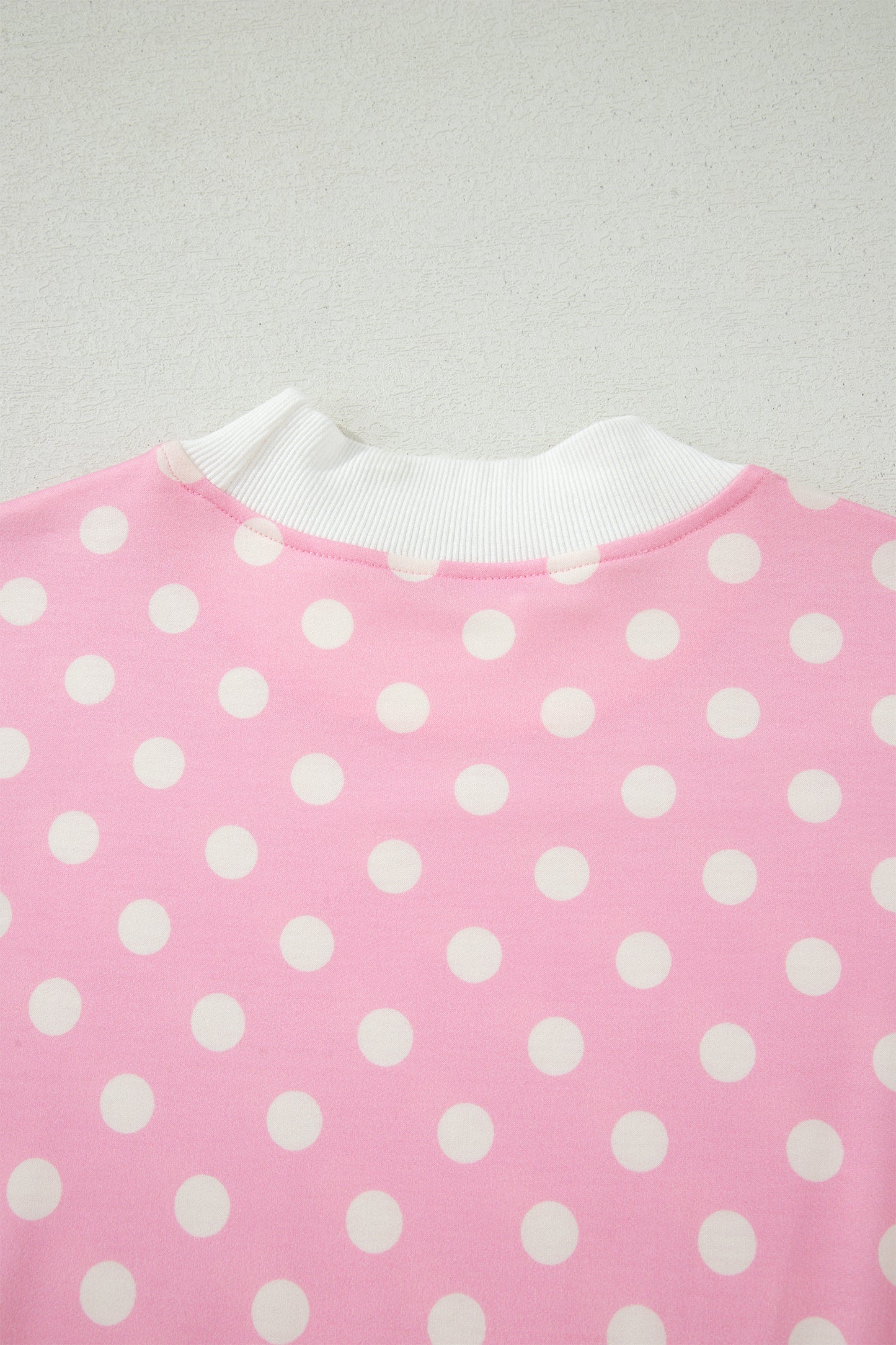Polka Dot Mock Neck Two-Piece Short Set Women S–XL