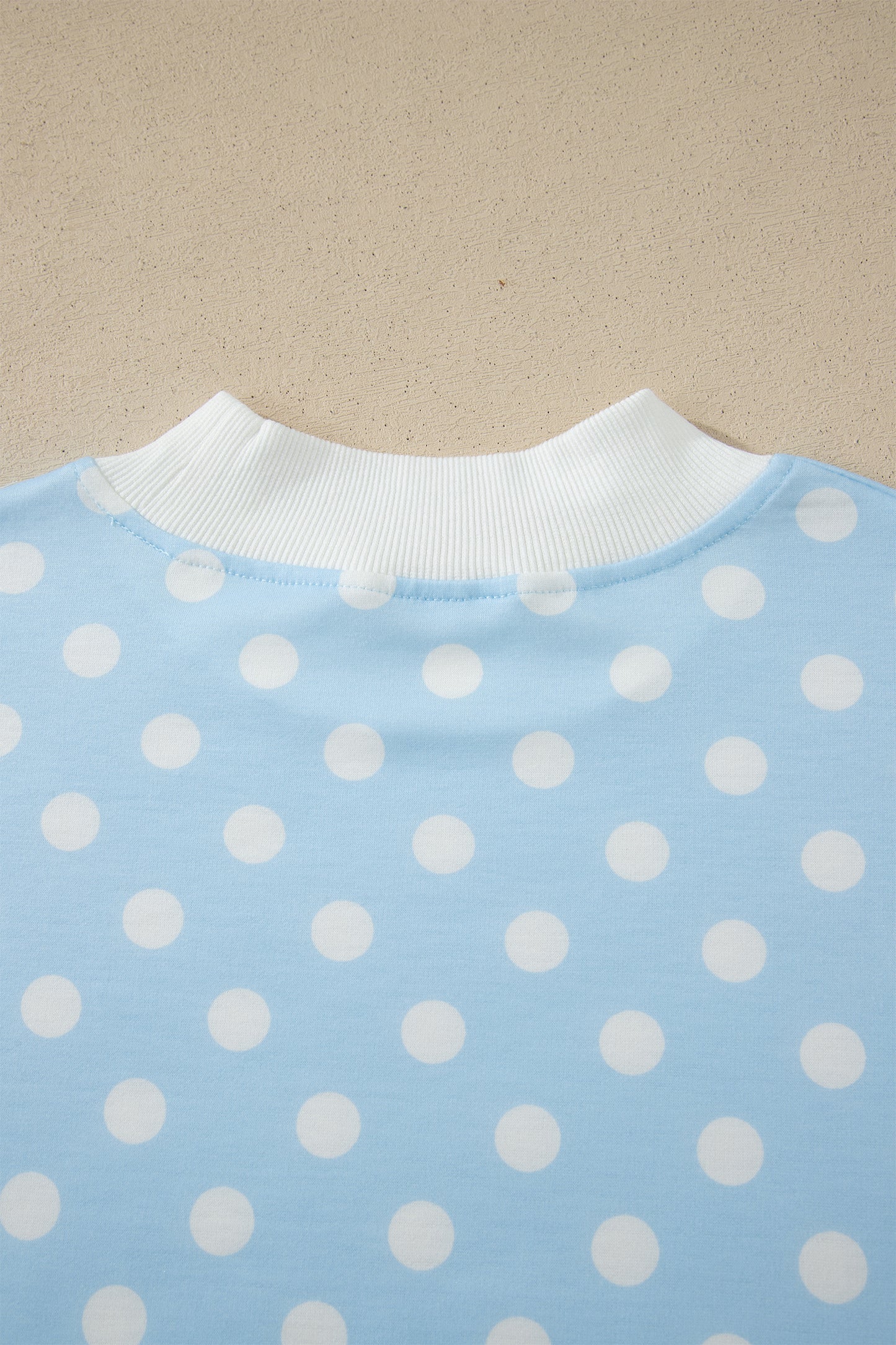 Polka Dot Mock Neck Two-Piece Short Set Women S–XL