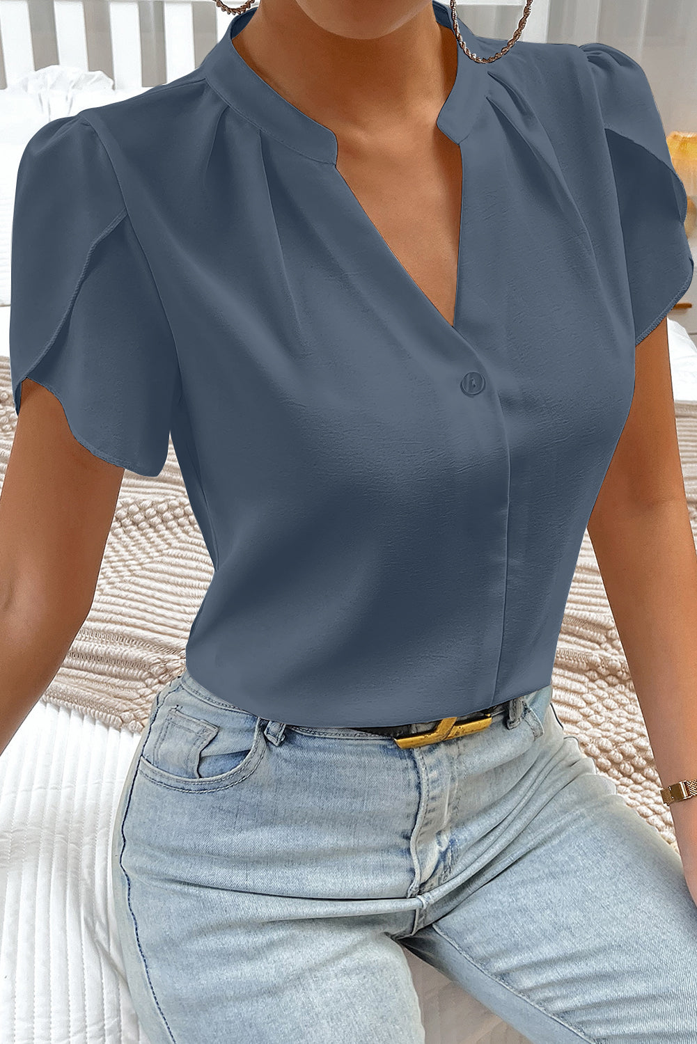 Silky Flutter Sleeve Top Women S–2XL