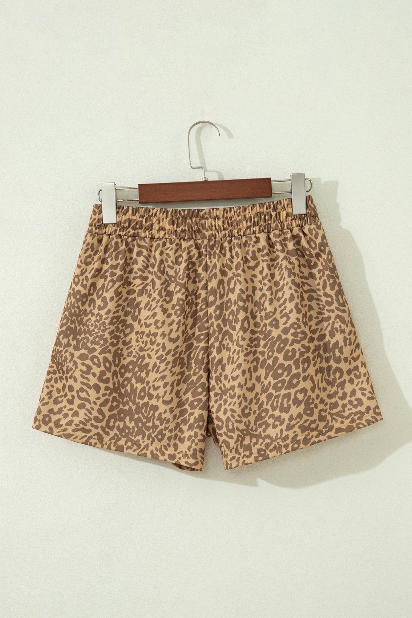 Khaki Leopard Star Patch Shorts Women S–XL
