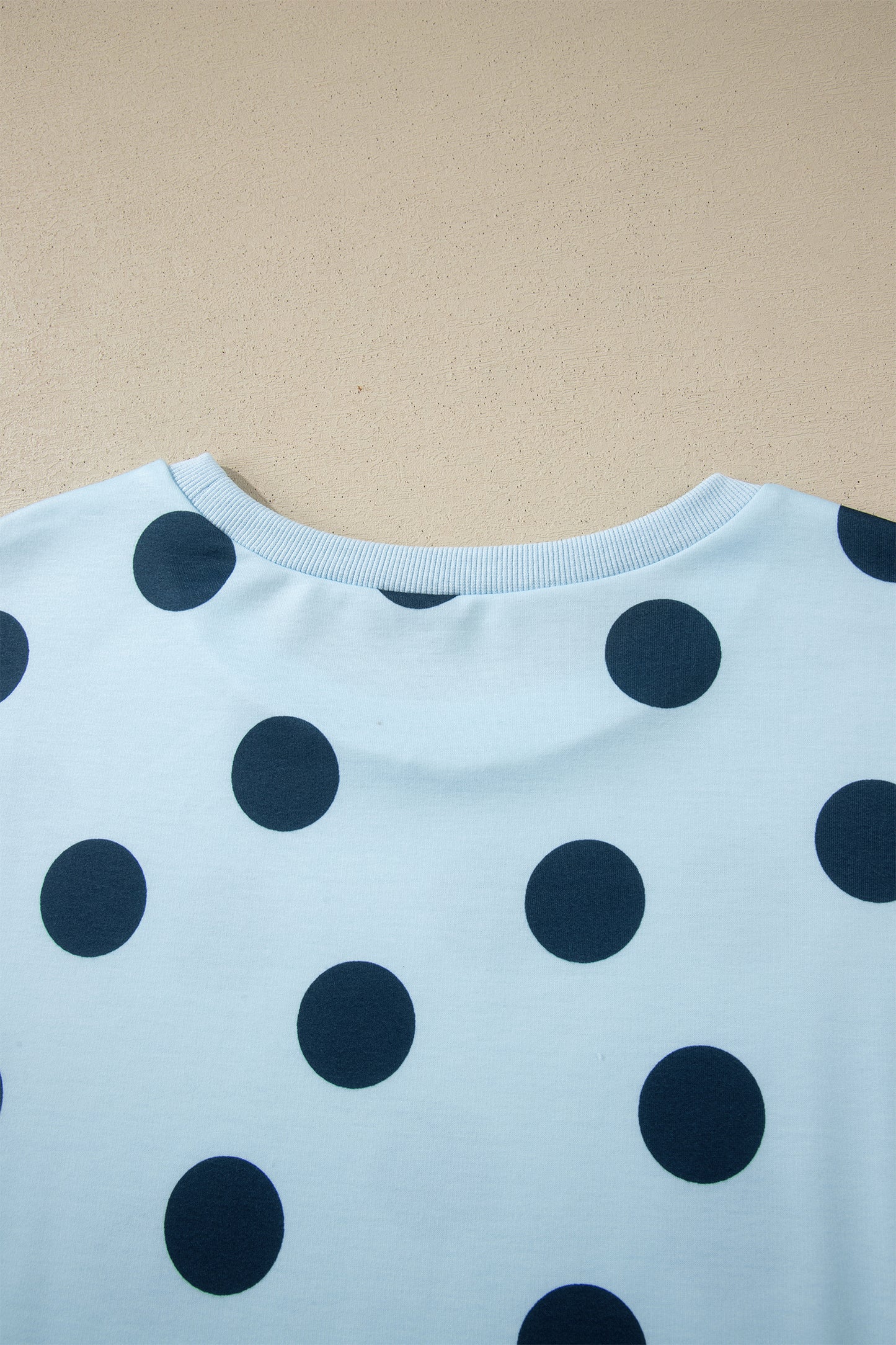 Polka Dot Drop Shoulder Tee & Drawstring Shorts Set