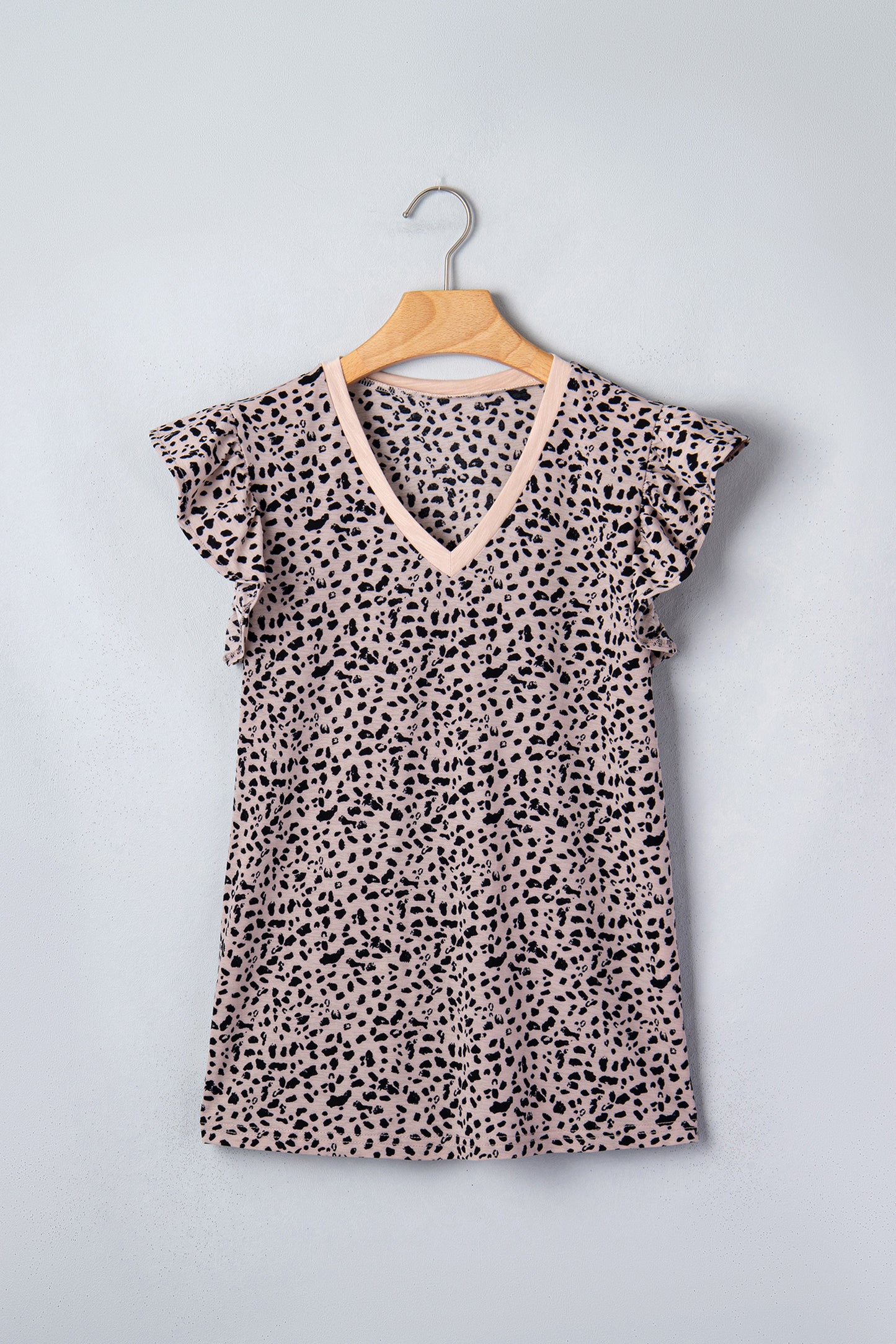 Leopard Print Ruffle Blouse Women S–XL