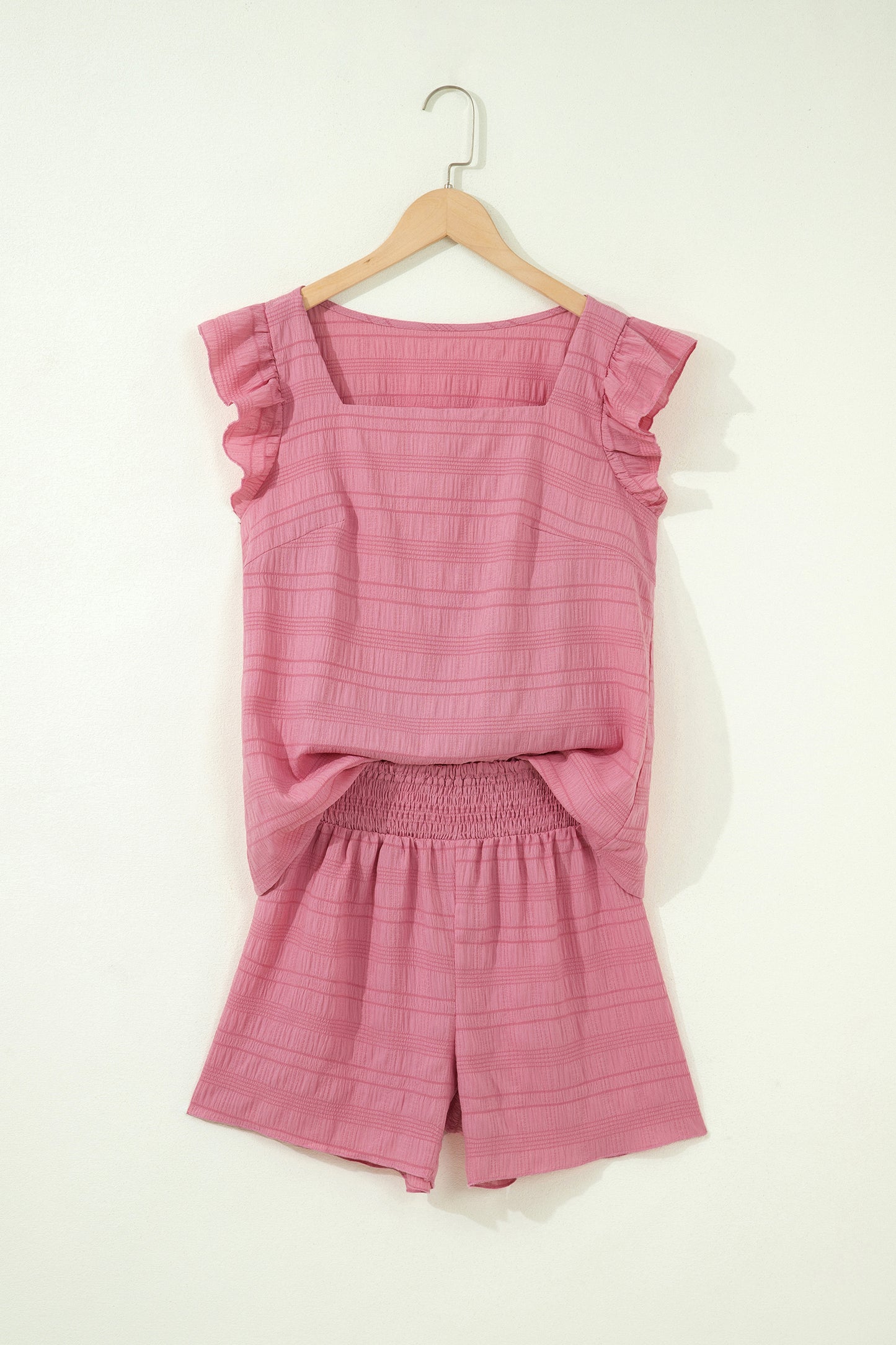 Square Neck Top and High Waist Shorts Set Women S–XL