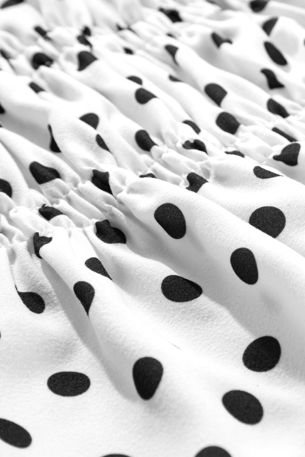 Black Polka Dot Puff Sleeve Bow Square Neck Peplum Top – Women's Figure-Flattering Dressy Top (S–XL)