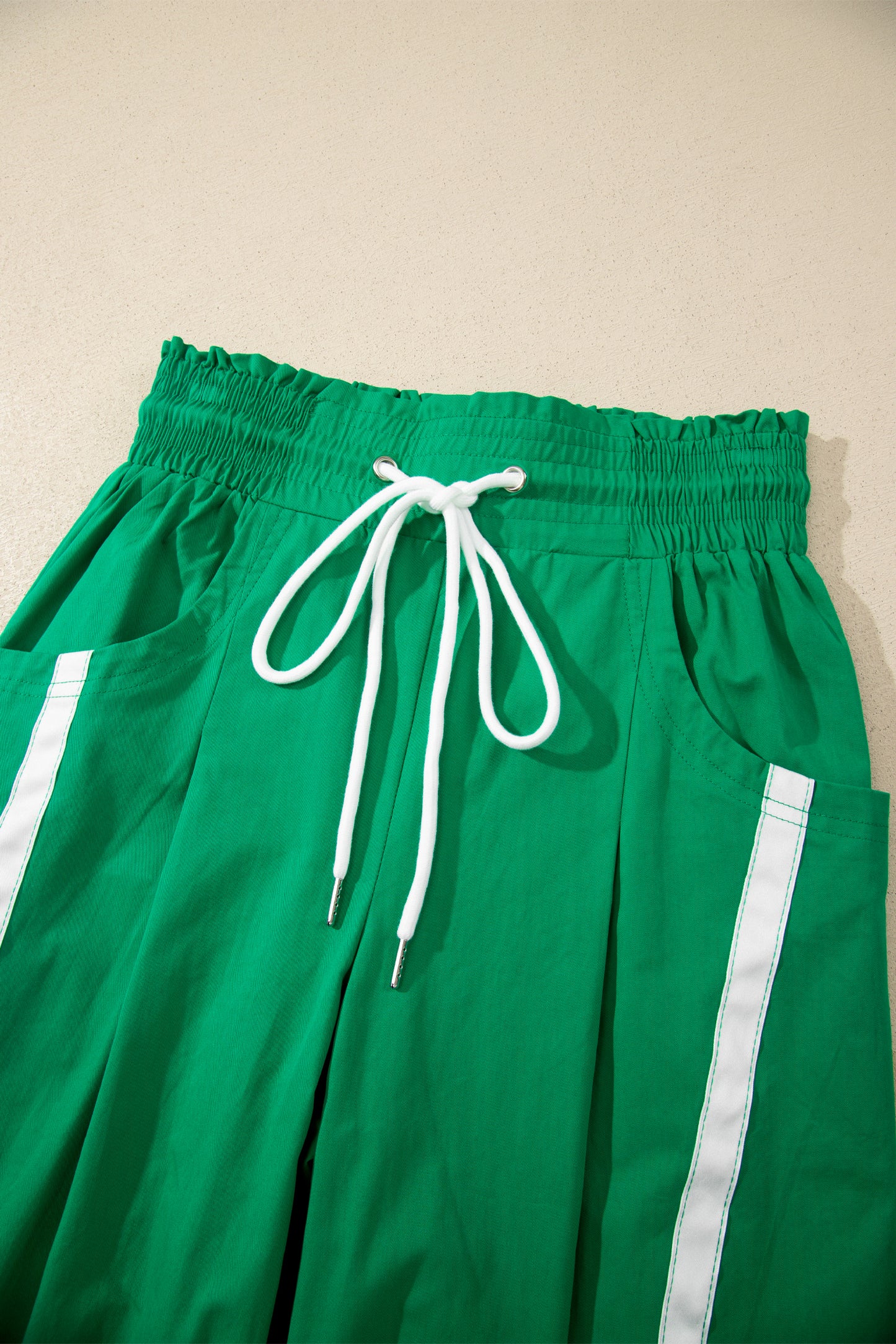 Side Stripe Cropped Cotton Pants Women S–XL