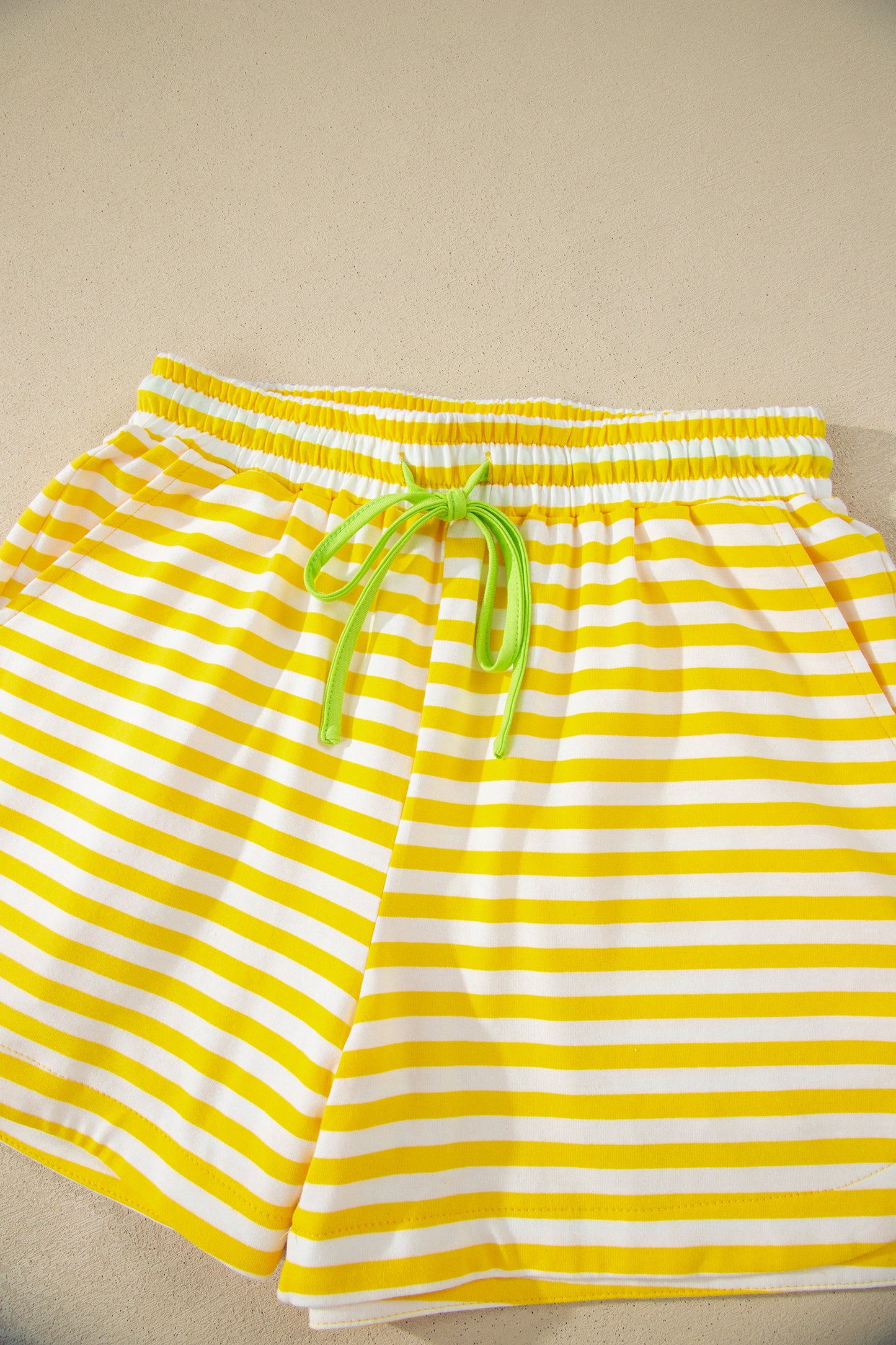 Striped Matching Set Tee & Shorts Women S–XL