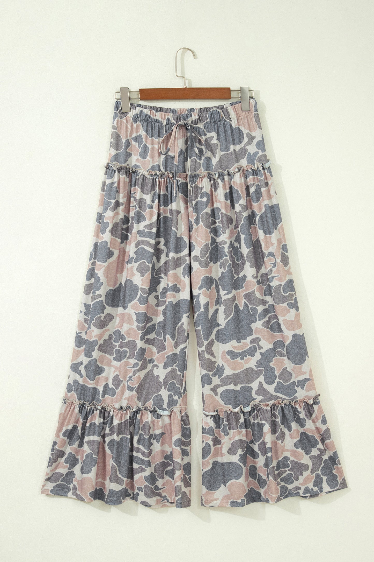 Camo Print Wide Leg Pants Women S–XL