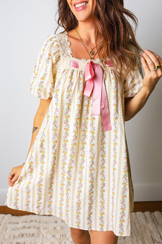 Floral Babydoll Mini Dress S to XL