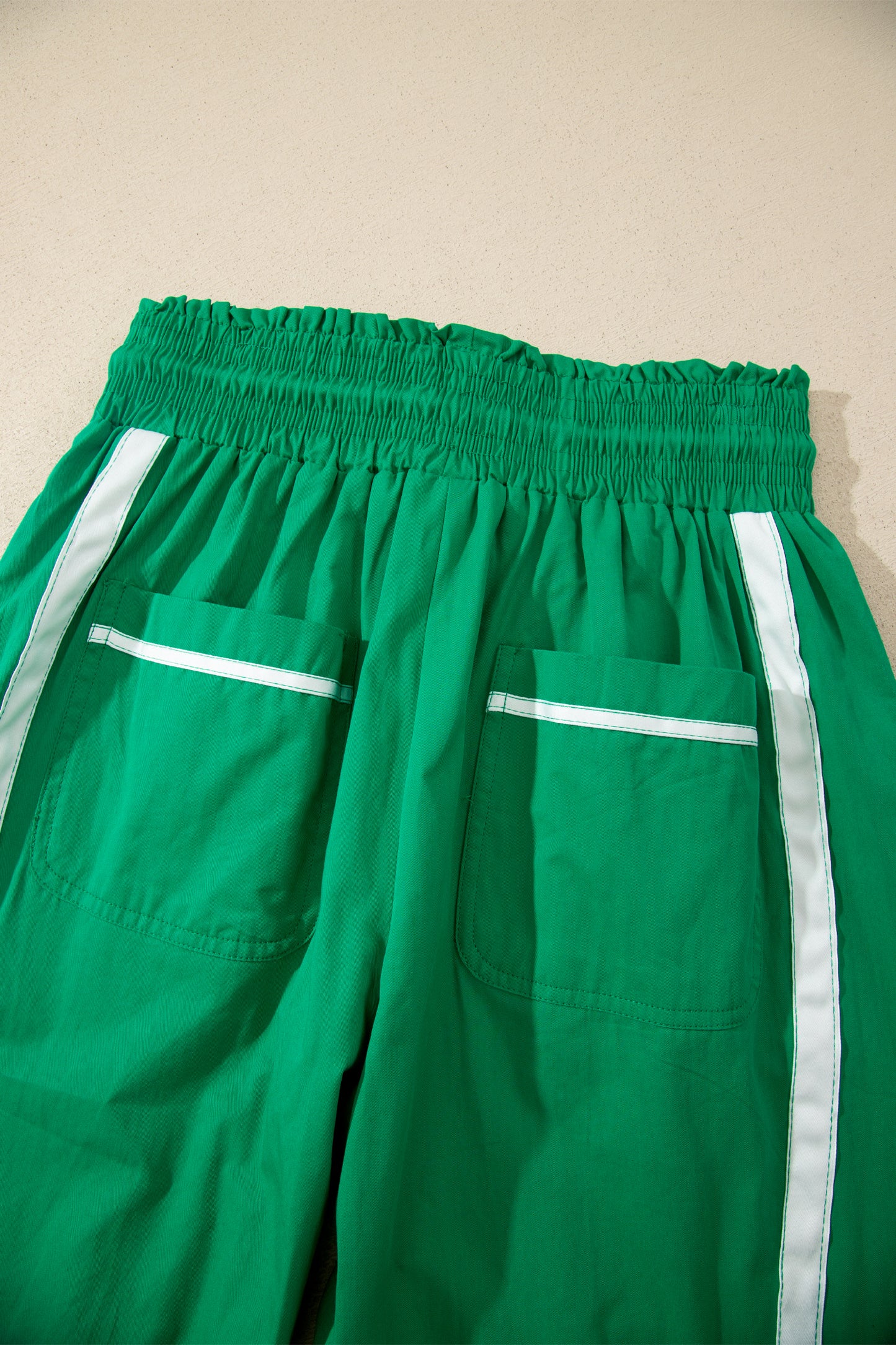 Side Stripe Cropped Cotton Pants Women S–XL