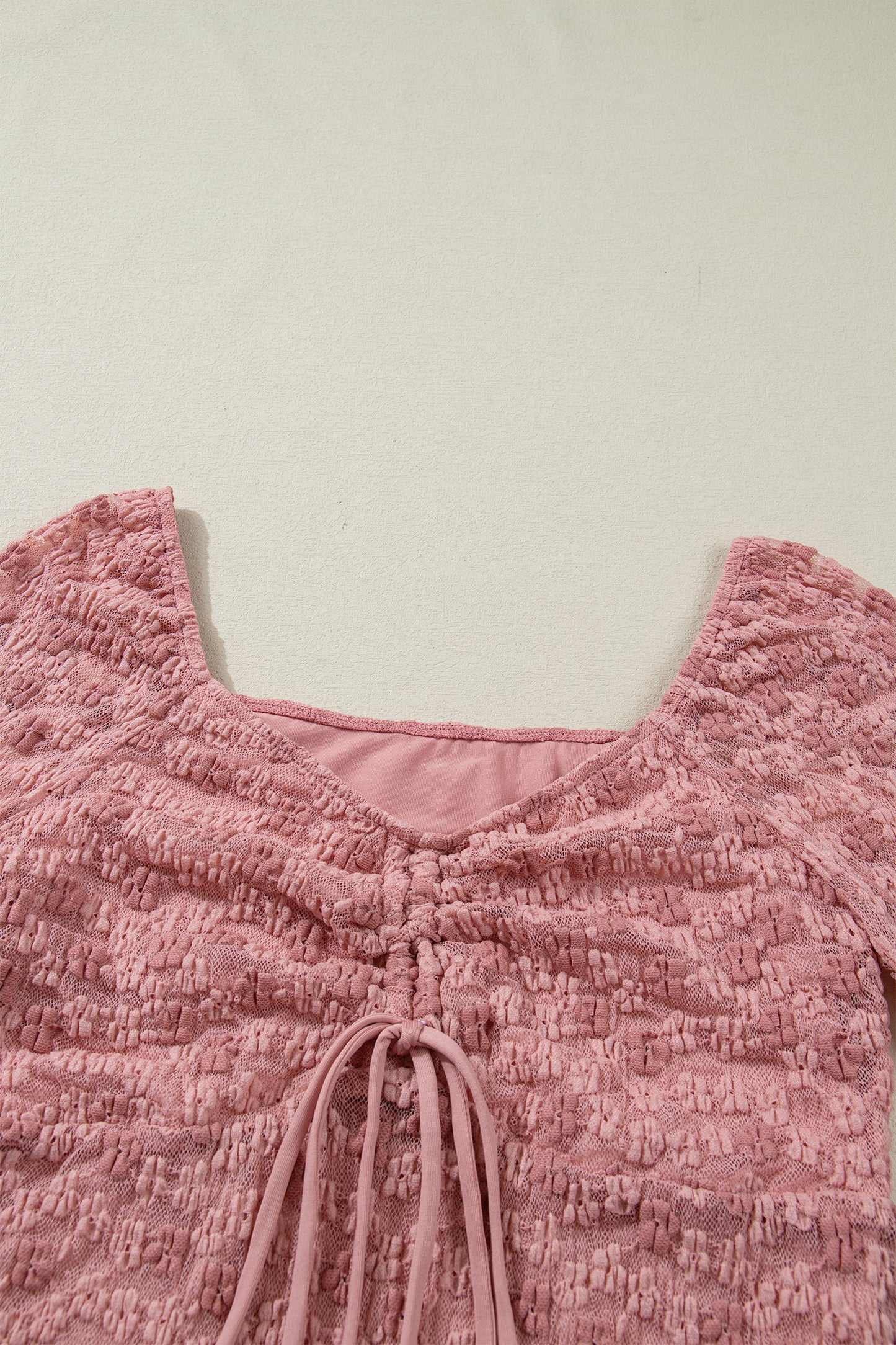 Floral Lace Square Neck Blouse Women S–XL – Rose