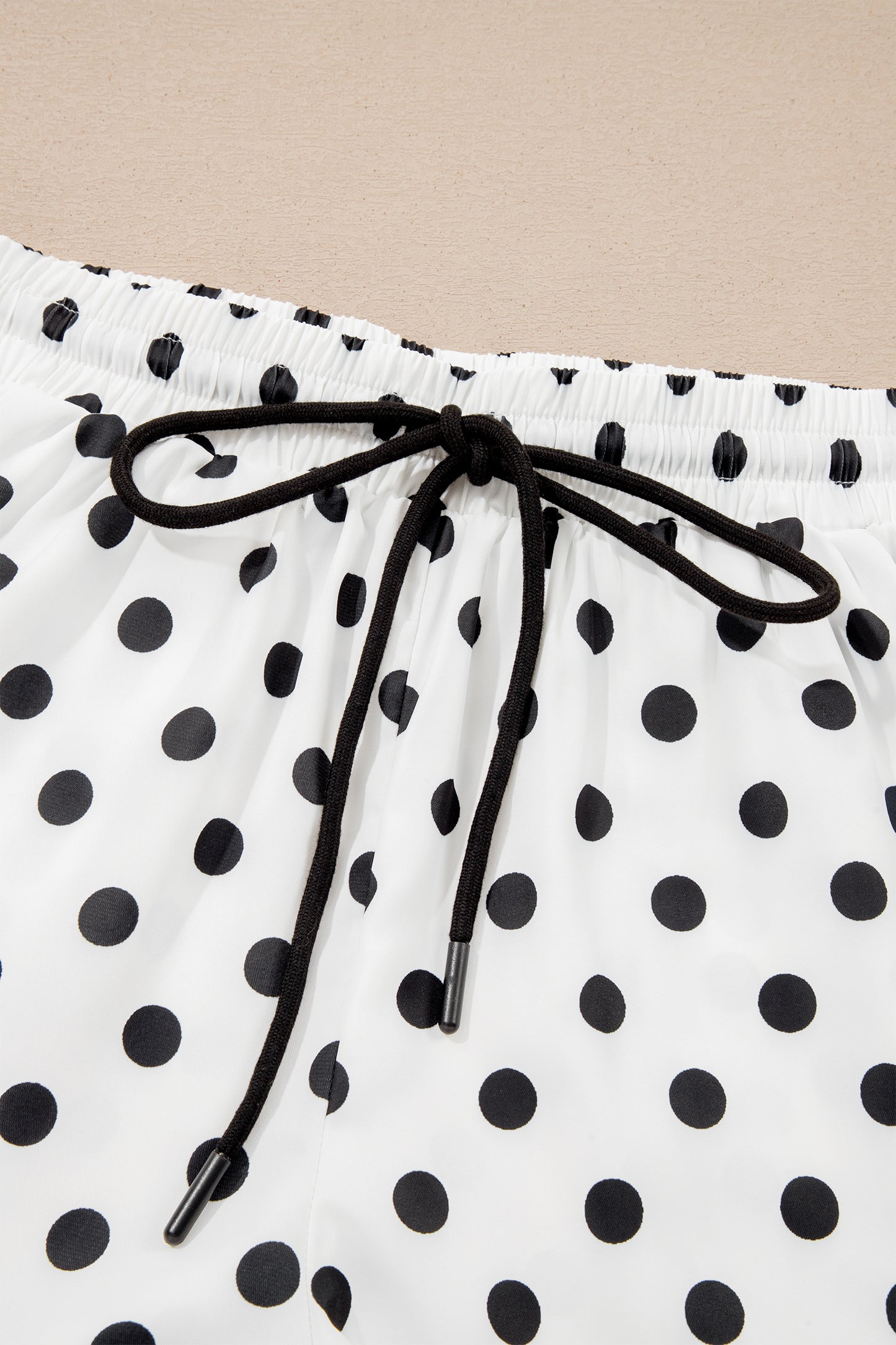 Ruffle Trim Shorts Women Polka Dot Stripe Leopard S–XL