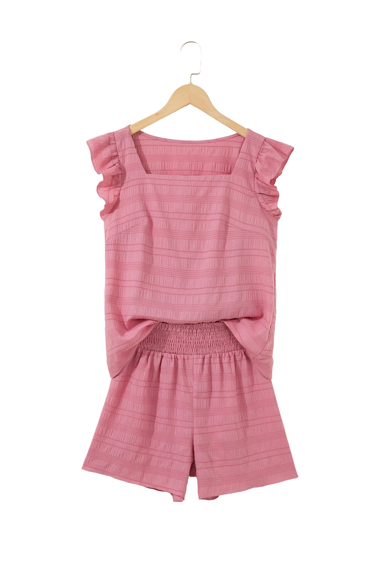 Square Neck Top and High Waist Shorts Set Women S–XL
