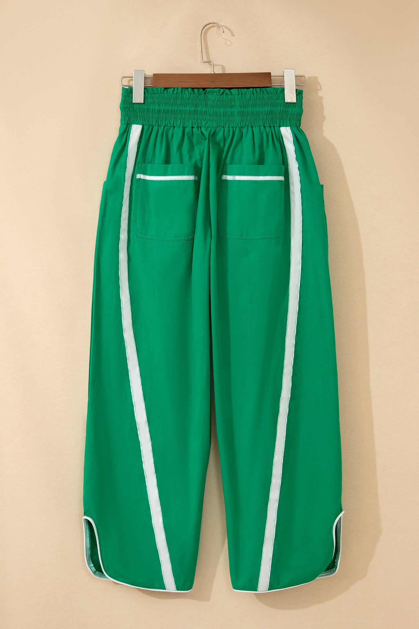 Side Stripe Cropped Cotton Pants Women S–XL