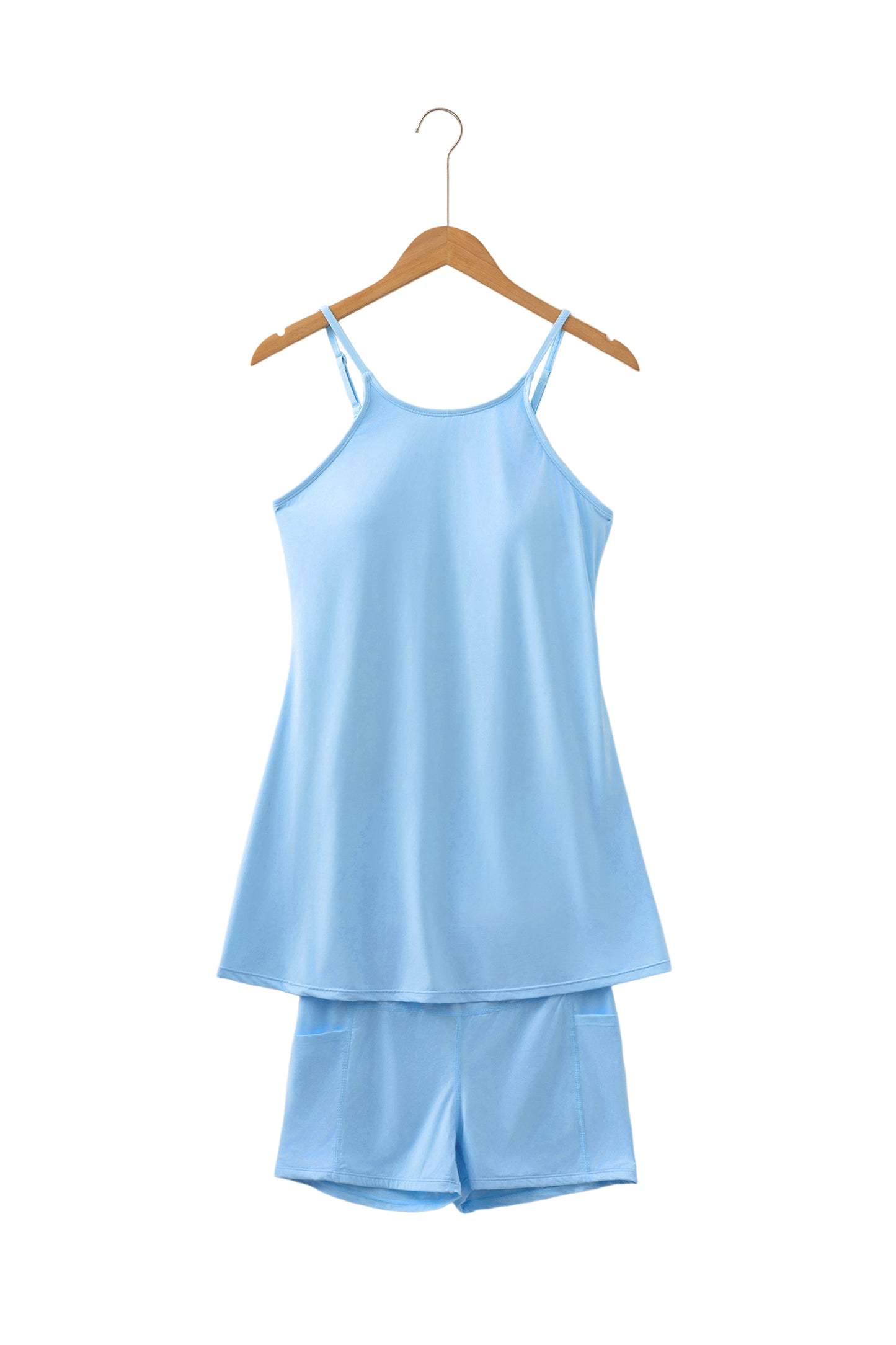 Womens Tank Dress Athletic Shorts Two Piece Set S–XL