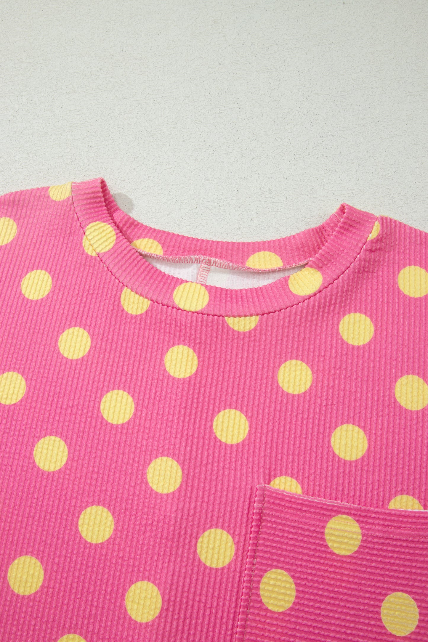 Plus Size Polka Dot Ribbed Top Women 1X–4X