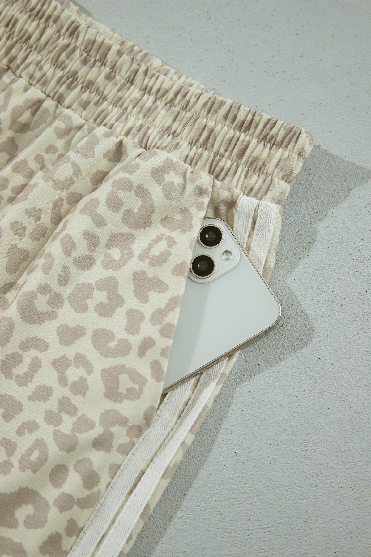 Women's Leopard Print Varsity Two Piece Set S to XL