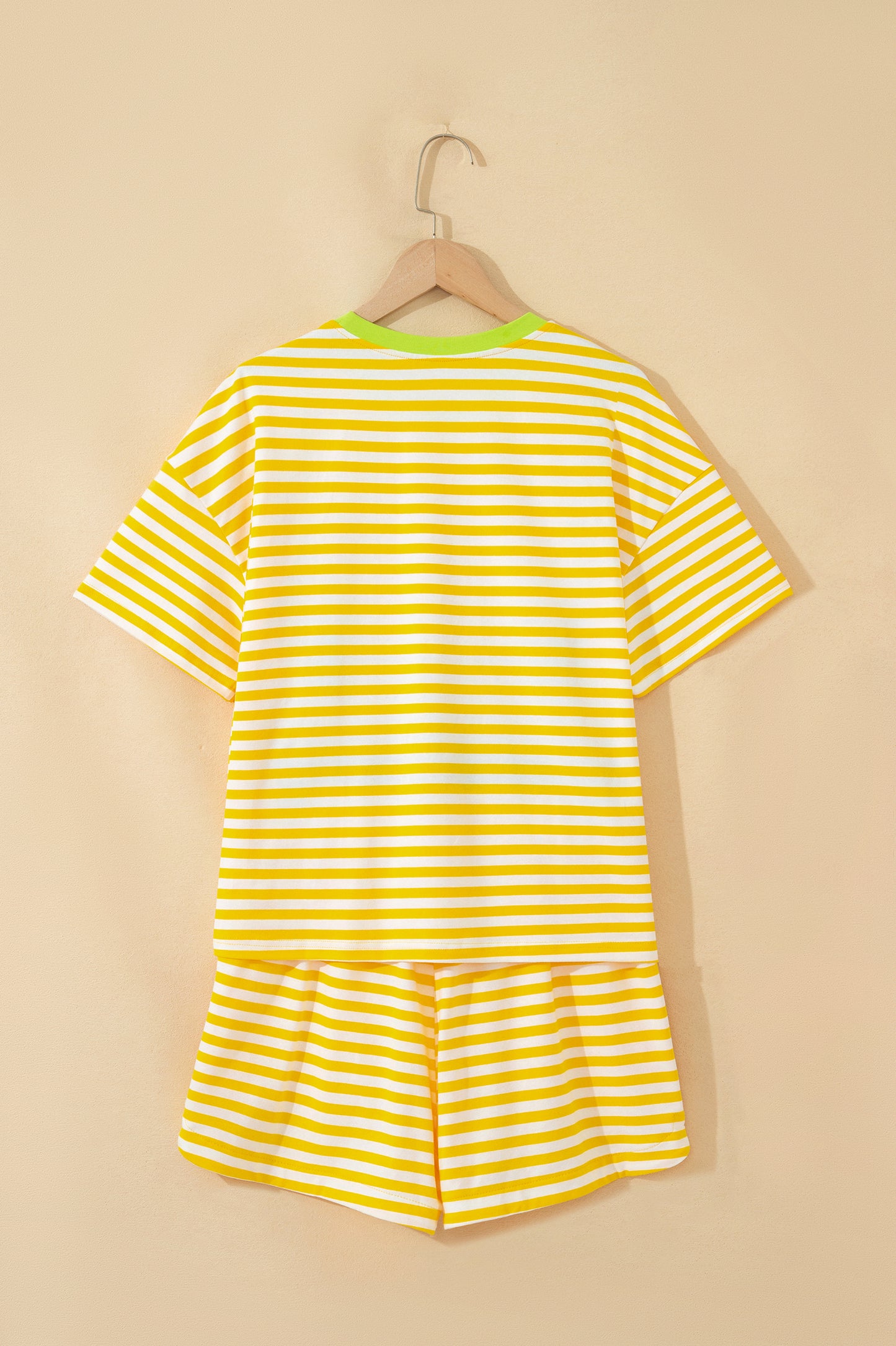 Striped Matching Set Tee & Shorts Women S–XL