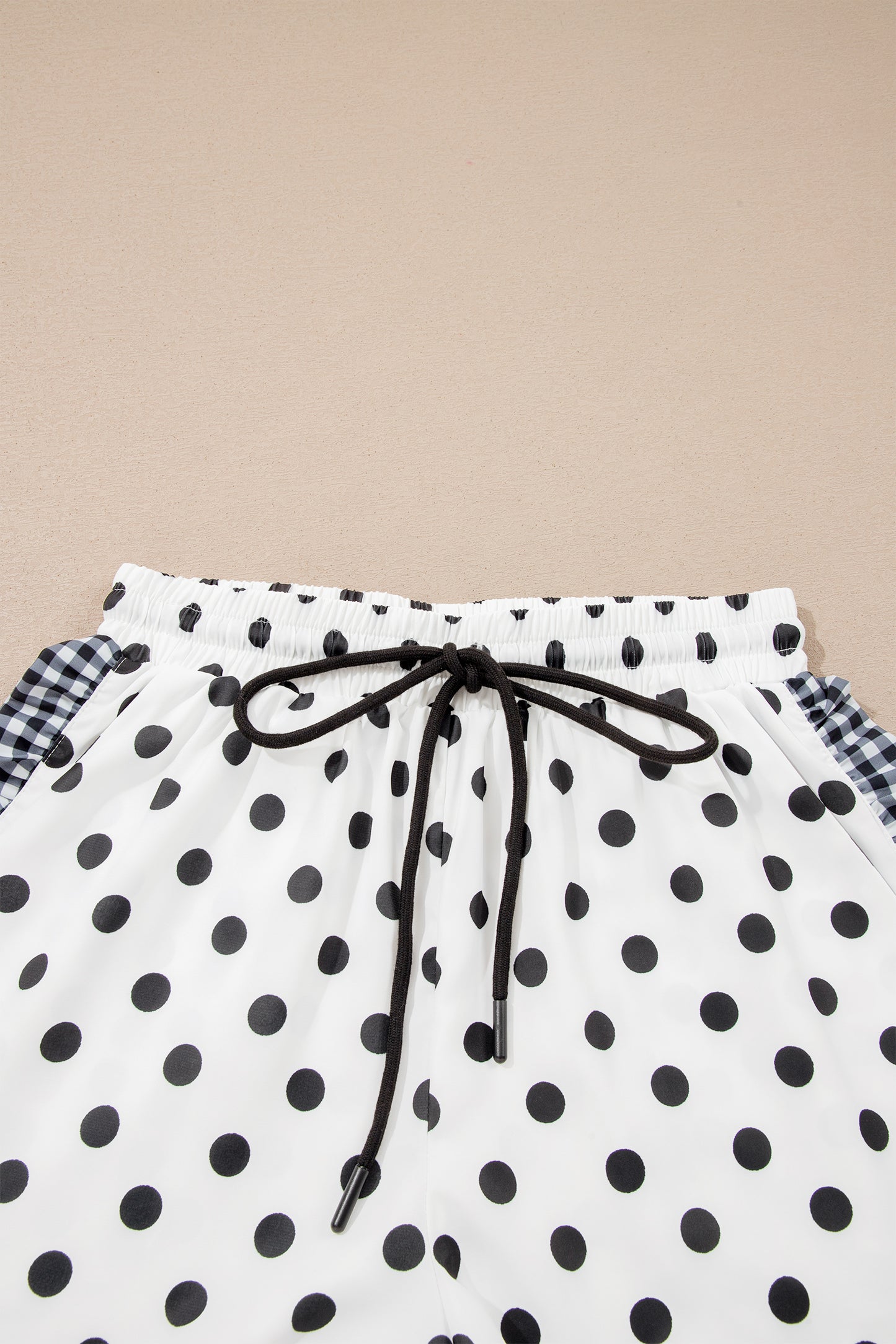 Ruffle Trim Shorts Women Polka Dot Stripe Leopard S–XL