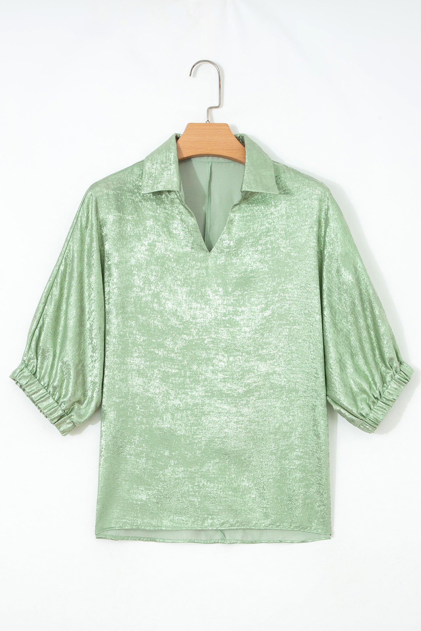 Shimmer Top V-Neck Collared Women S–XL