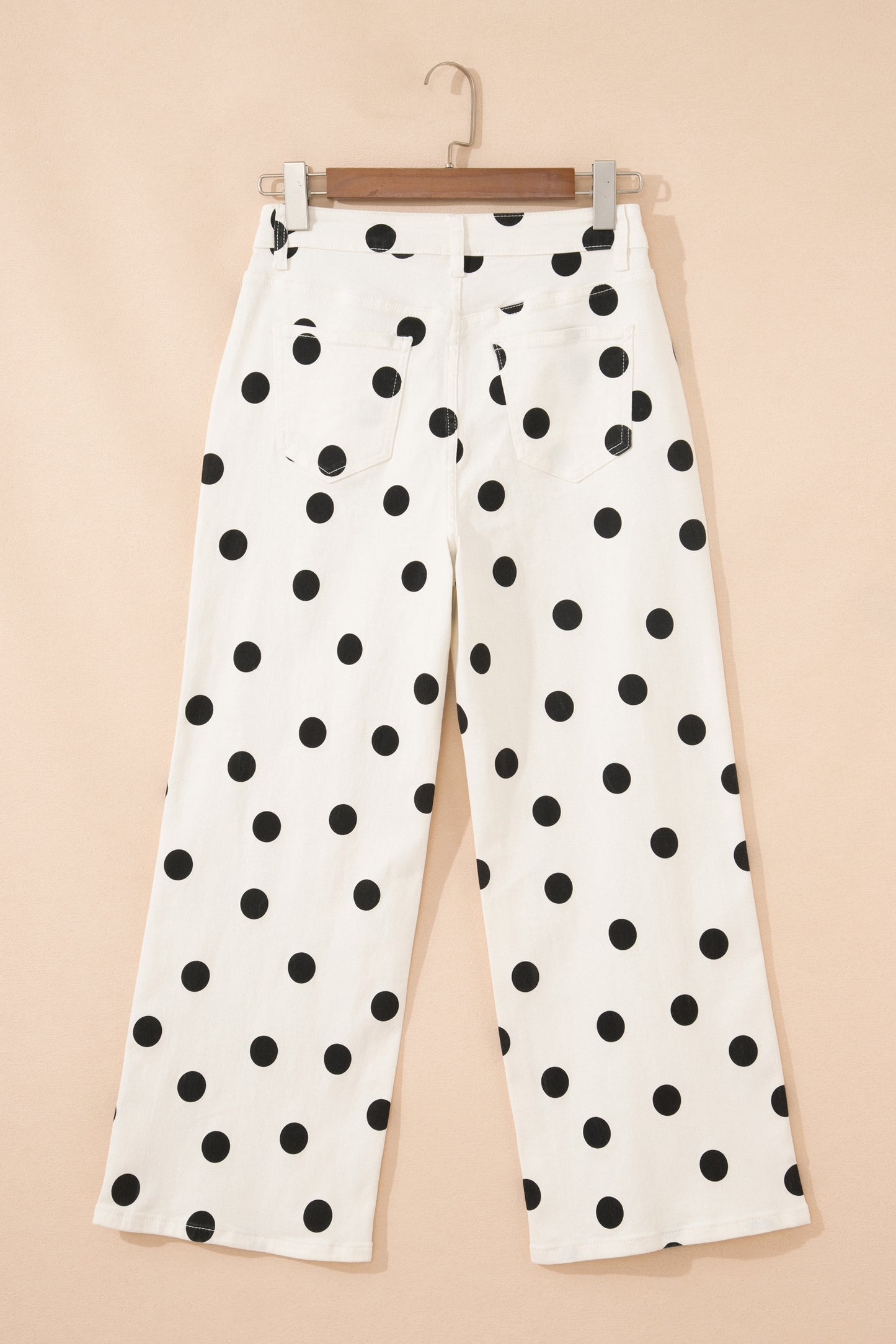 Polka Dot Wide Leg Jeans Women Size 4–16