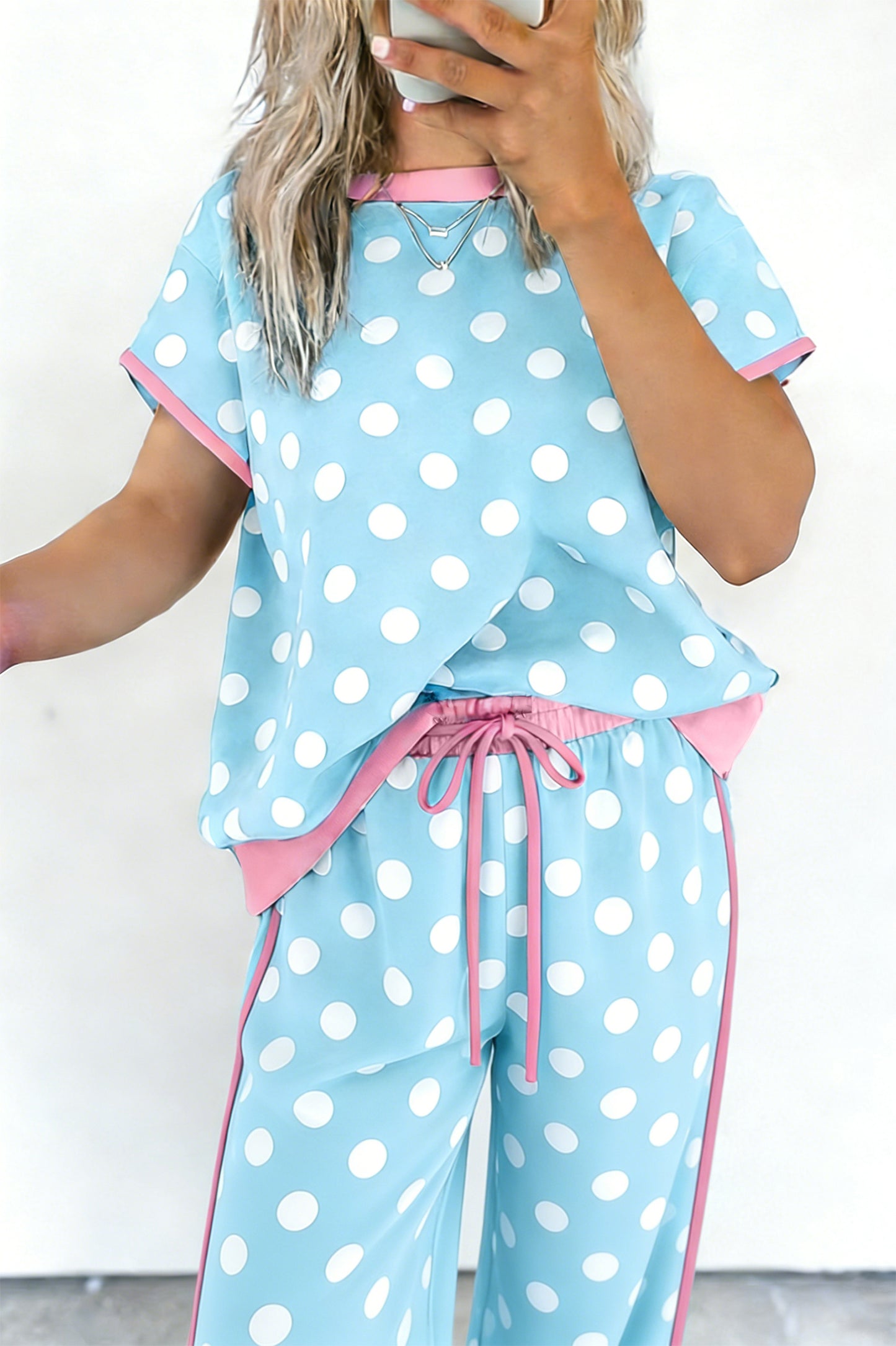 Polka Dot Two Piece Set Women S–XL
