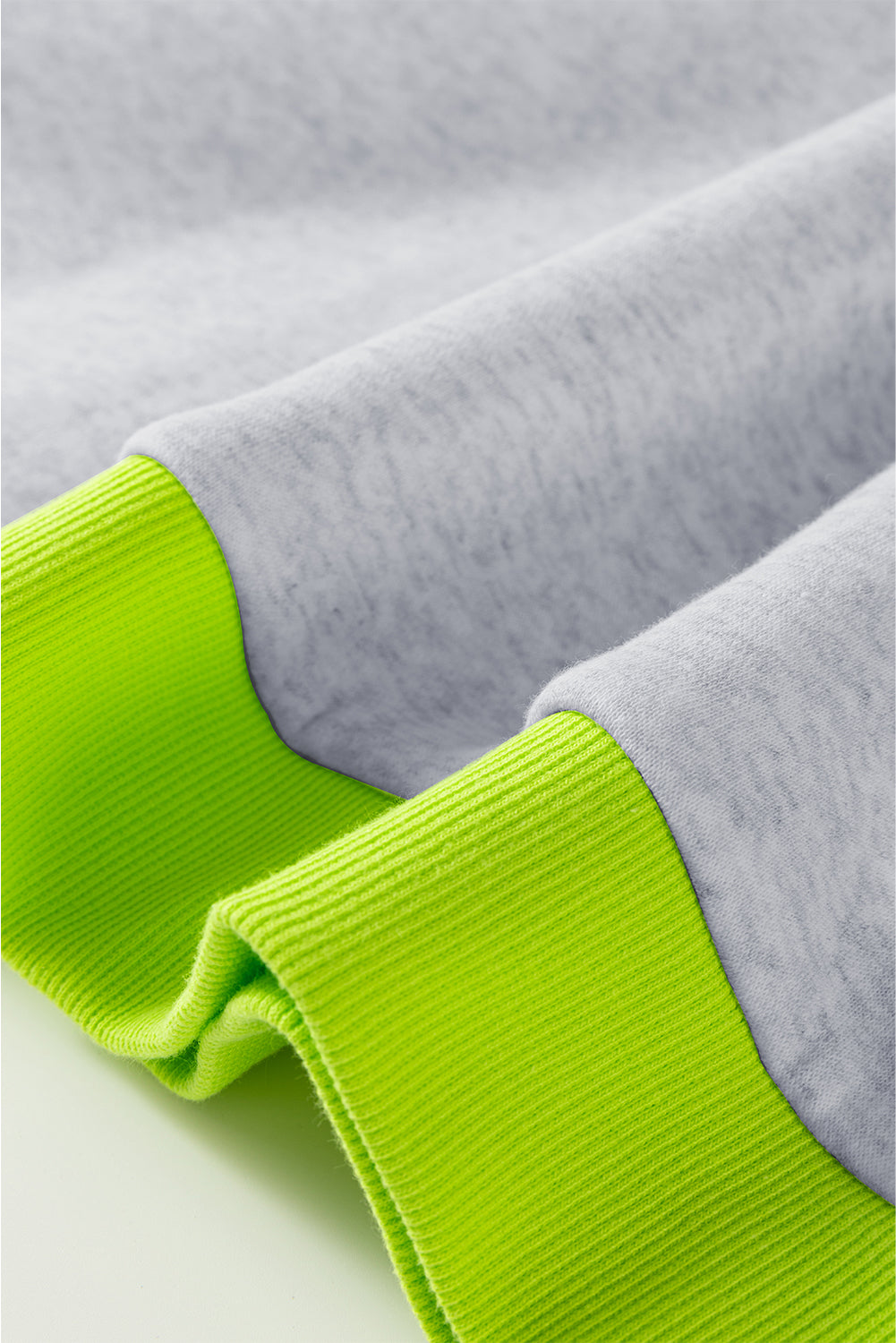 Contrast Banding Patchwork Puff Sleeve Sweatshirt