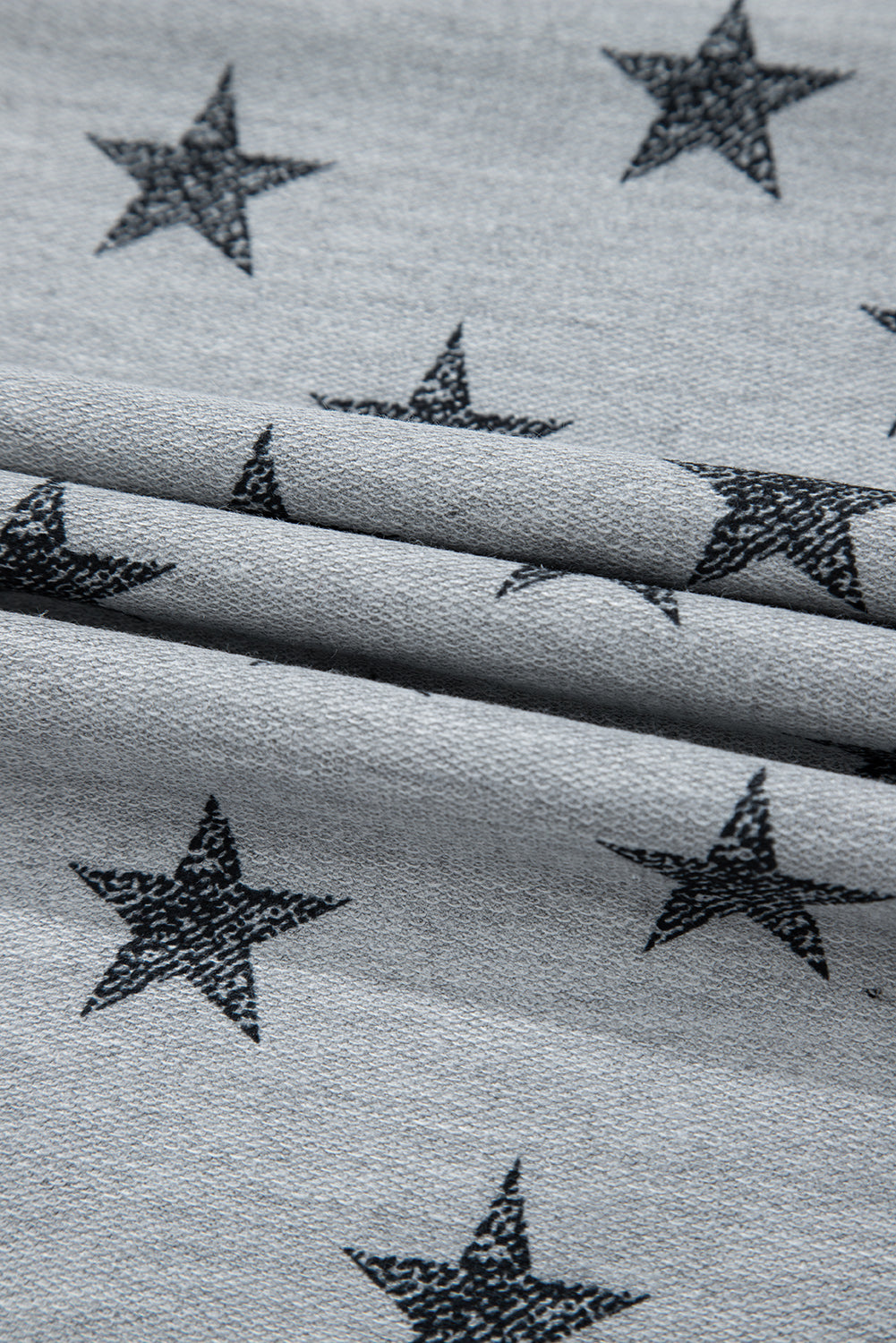 Star Print Tiered Ruffled Sleeve Crew Neck Top – Women's Whimsical Casual Tee (S–XL)