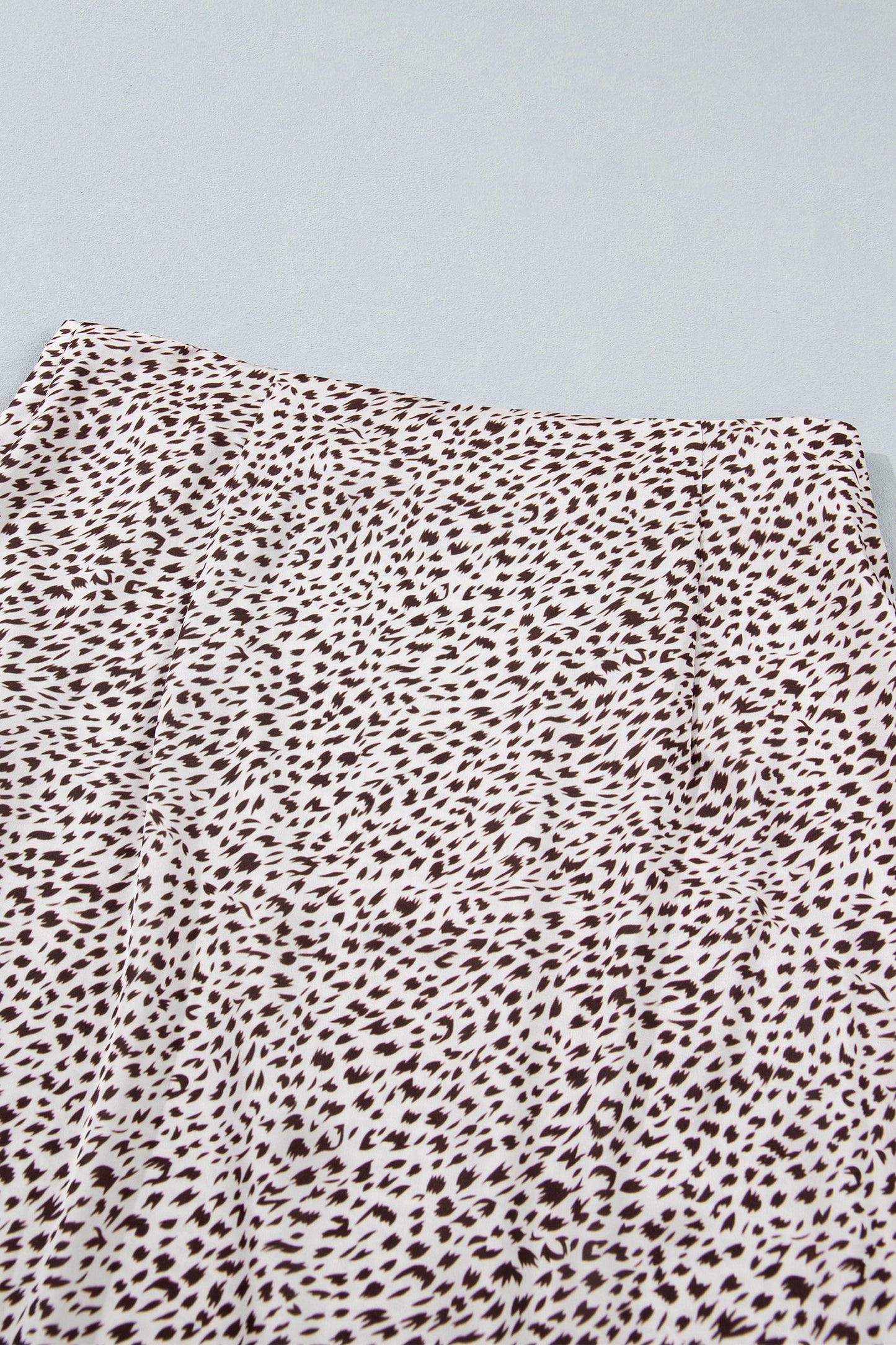 Womens Cheetah Print Maxi Skirt with Lace Trim and Slit S to XL