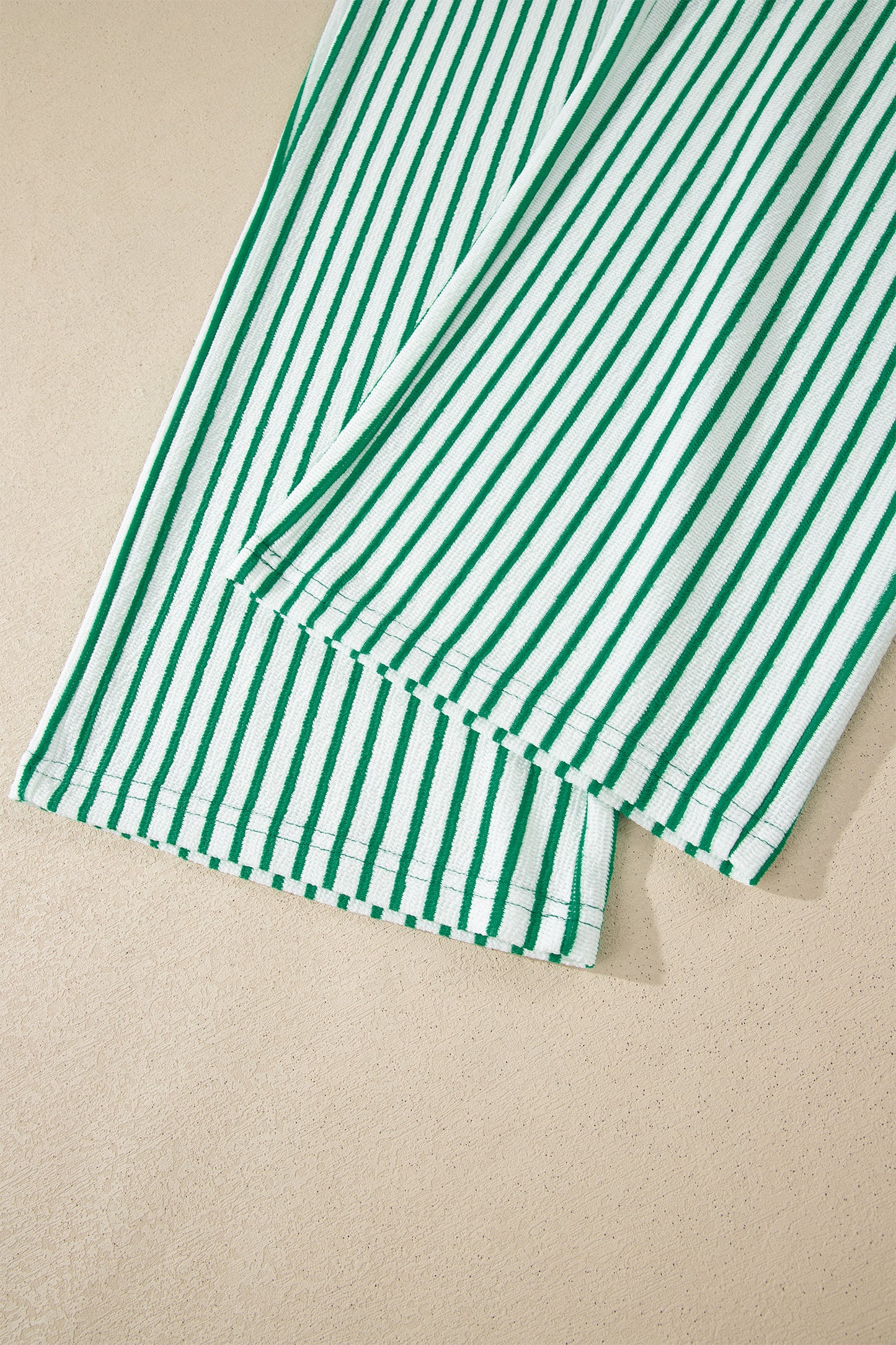 Striped Crop Pants Set Women S–XL