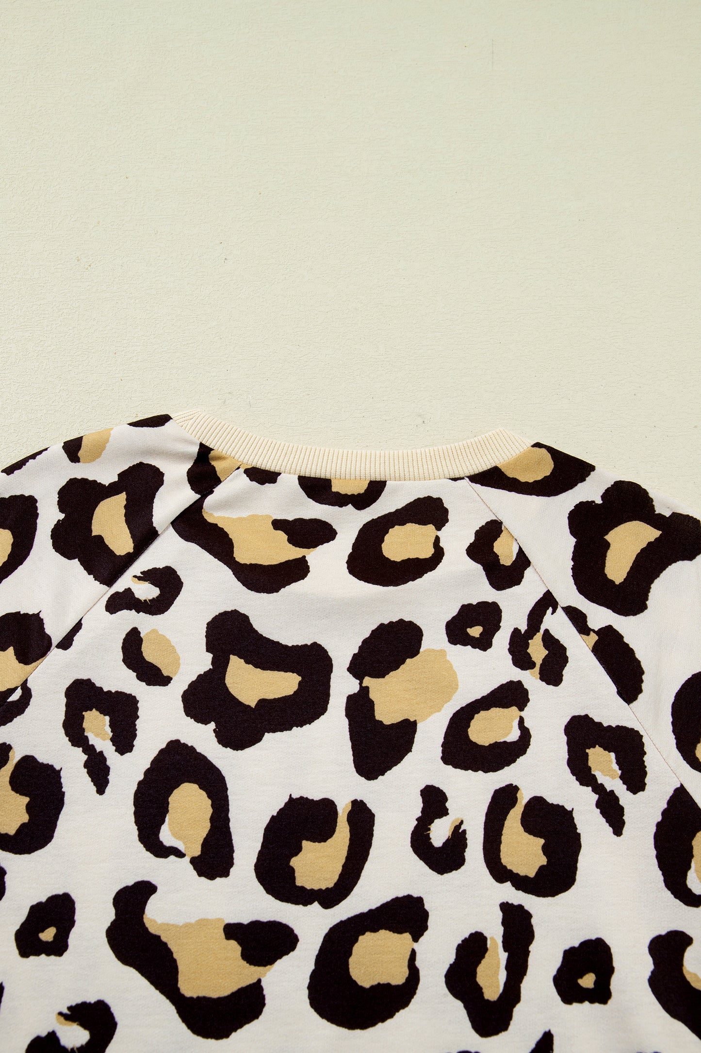 Leopard Print Long Sleeve Shift Dress with Pockets in Khaki