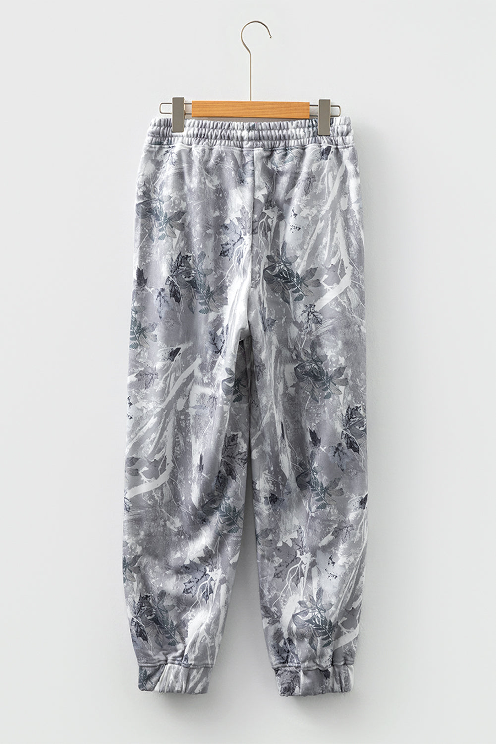 Camo Print Drawstring Elastic Waist Jogger Pants
