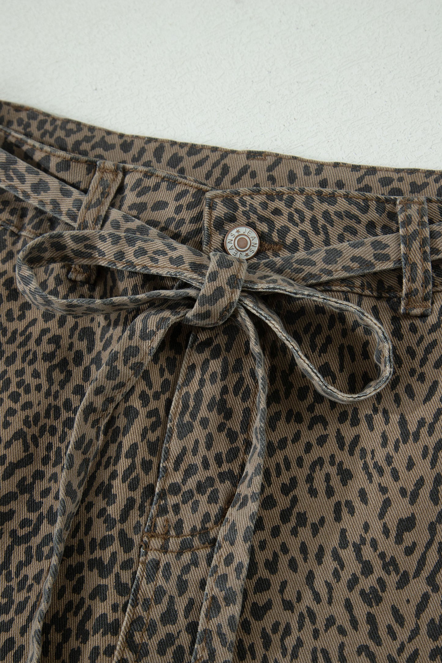 Leopard Print High Waist Shorts Women Size 4–16