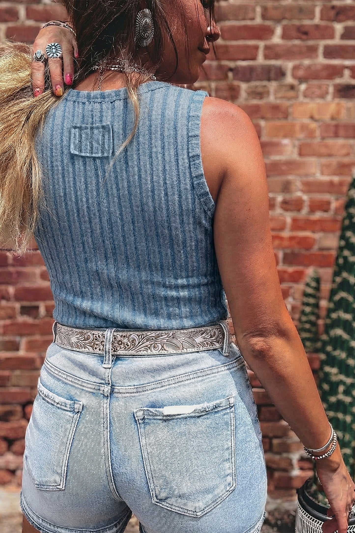 Ribbed Mineral Wash Tank Top Women S–XL