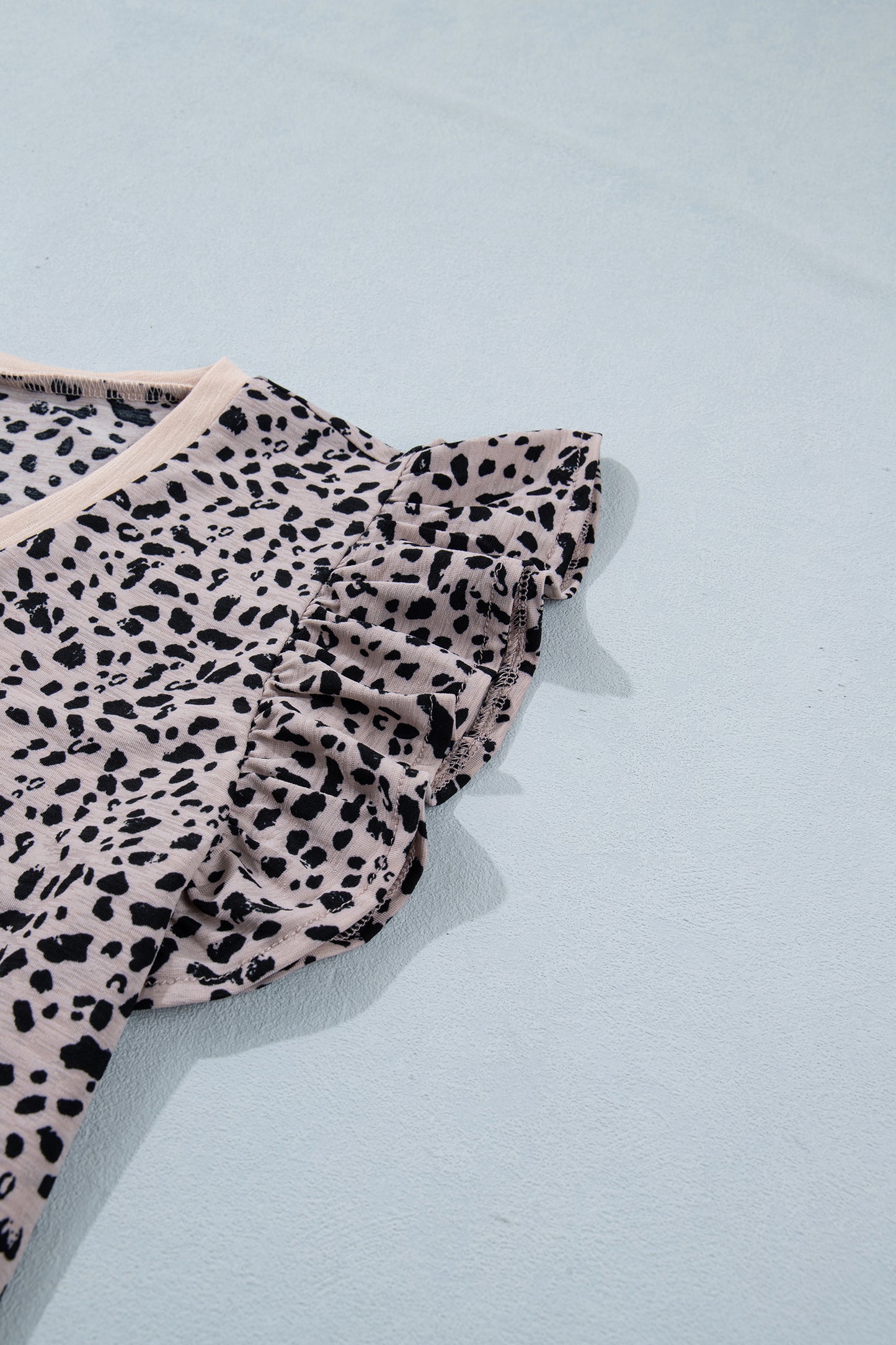 Leopard Print Ruffle Blouse Women S–XL