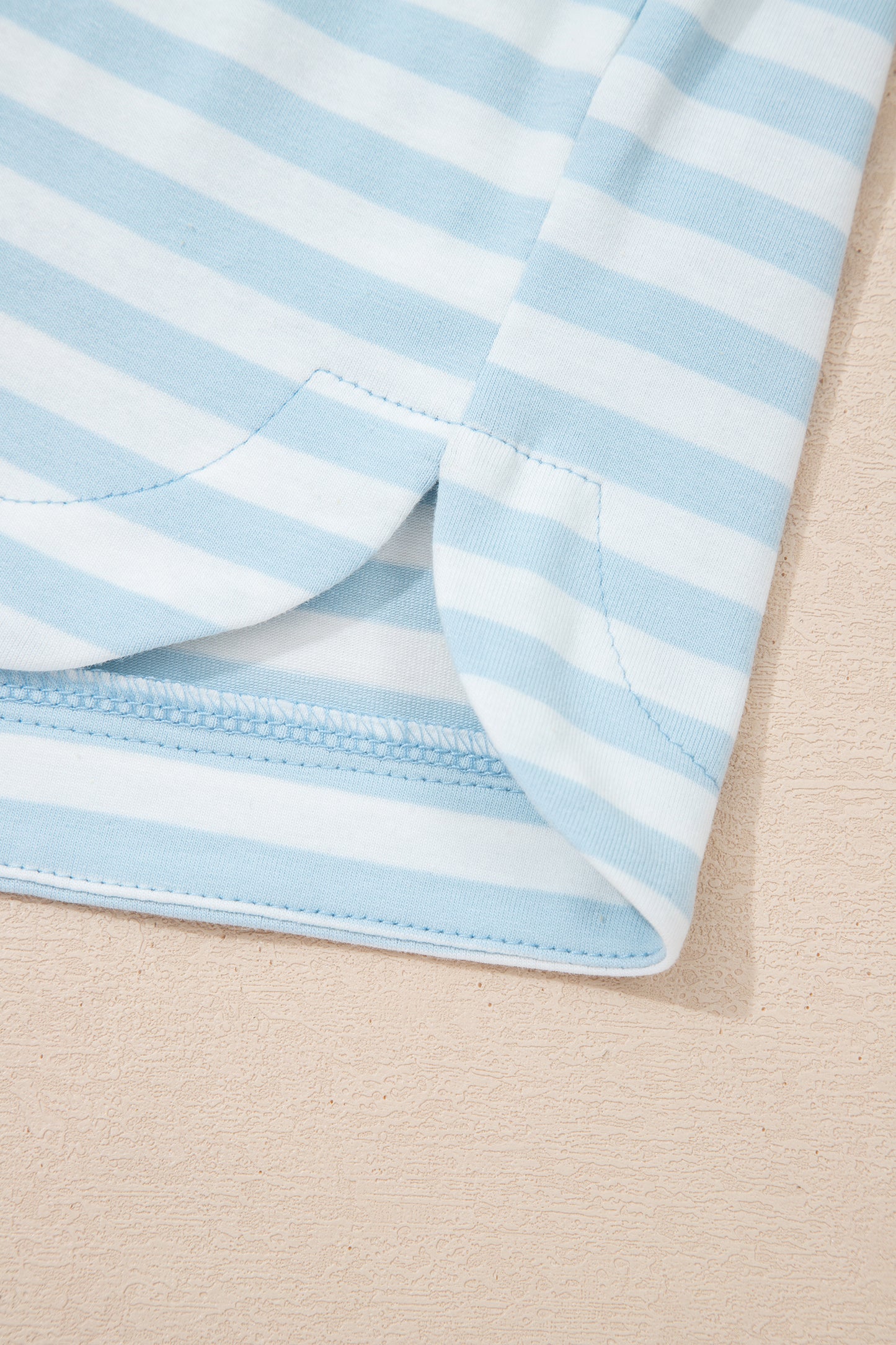 Striped Matching Set Tee & Shorts Women S–XL