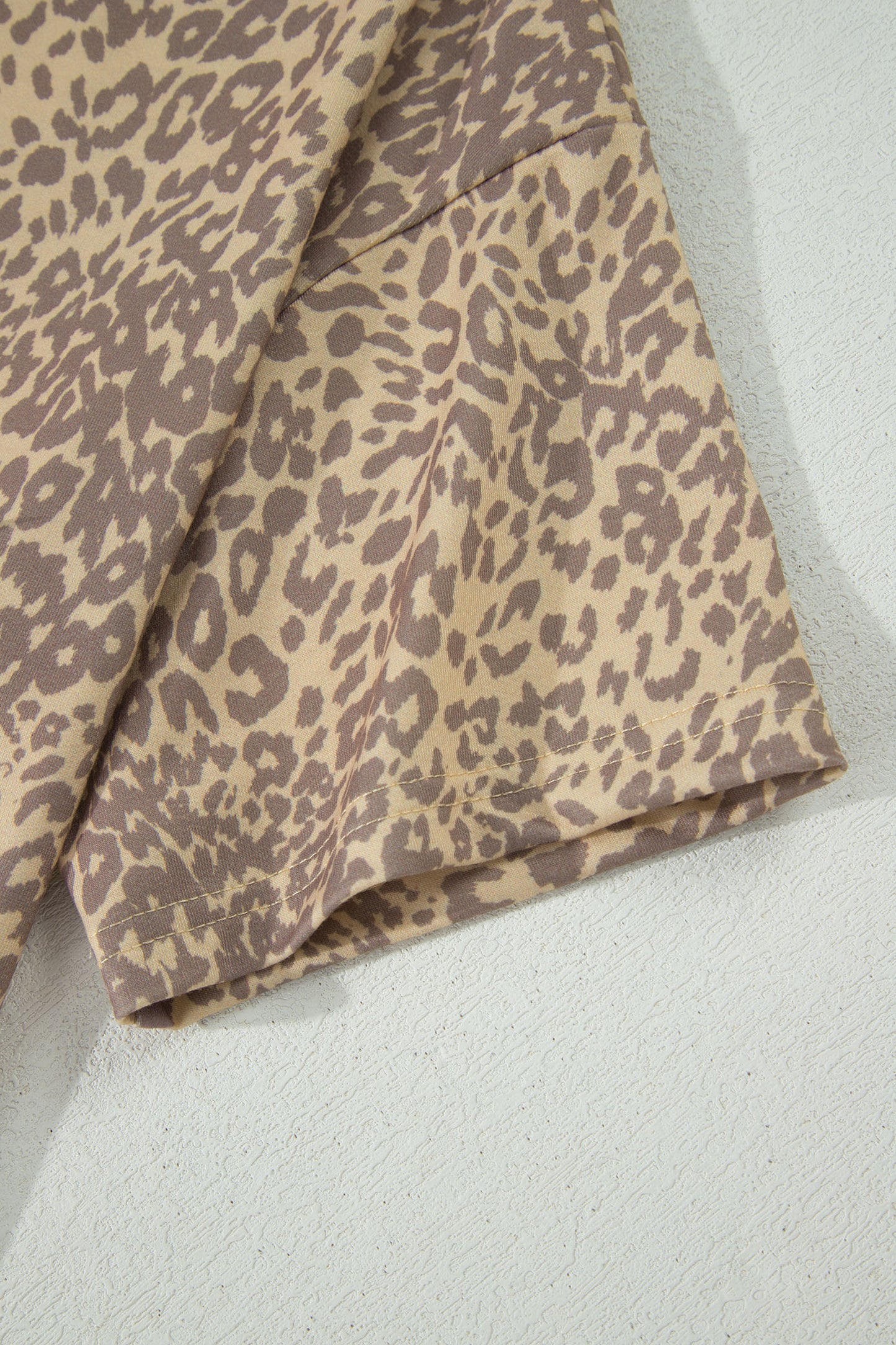 Leopard Print Retro Tee Studded Star Patch Loose Fit Women S–XL