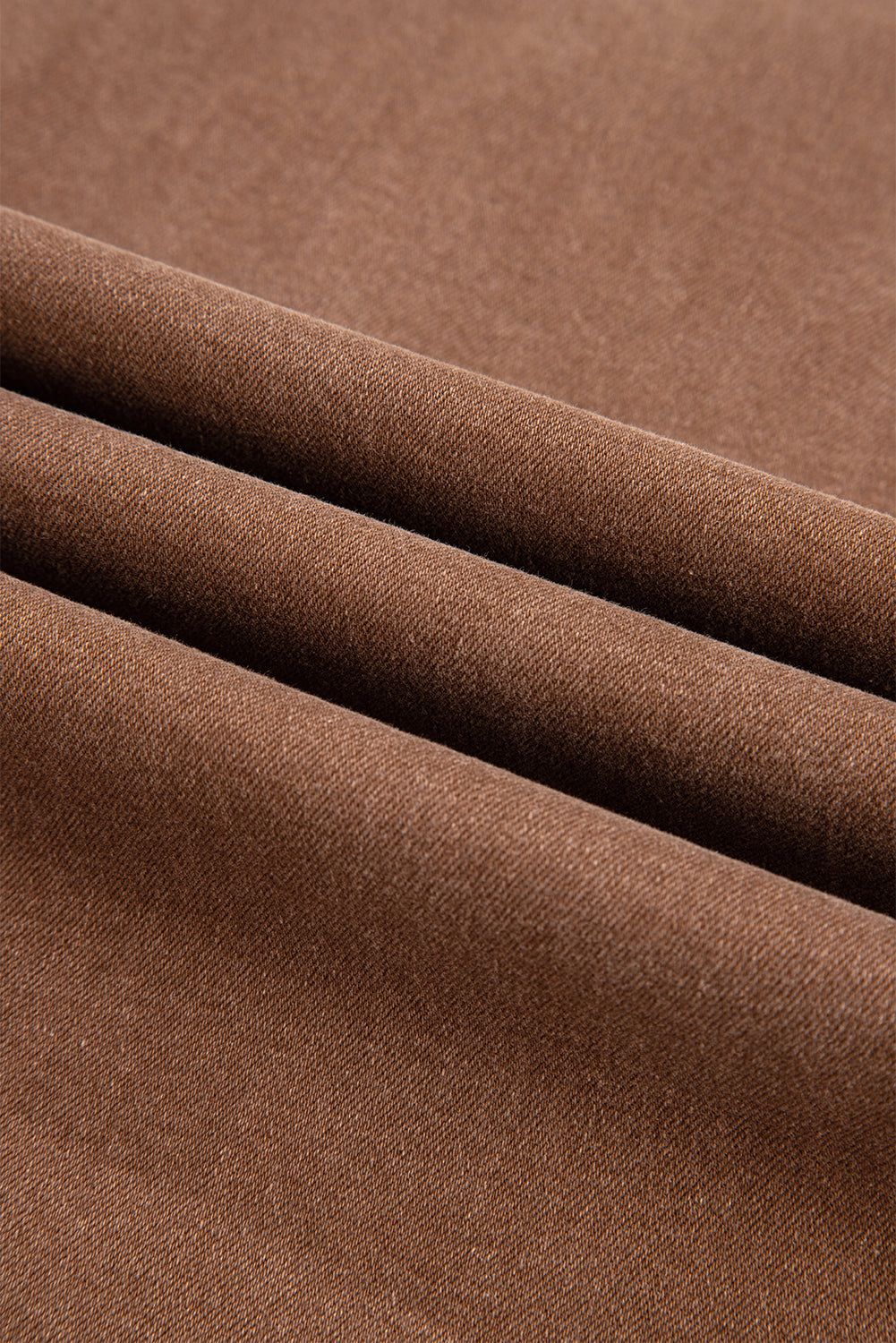 Brown Minimalist Patch Pocket Shift Jeans