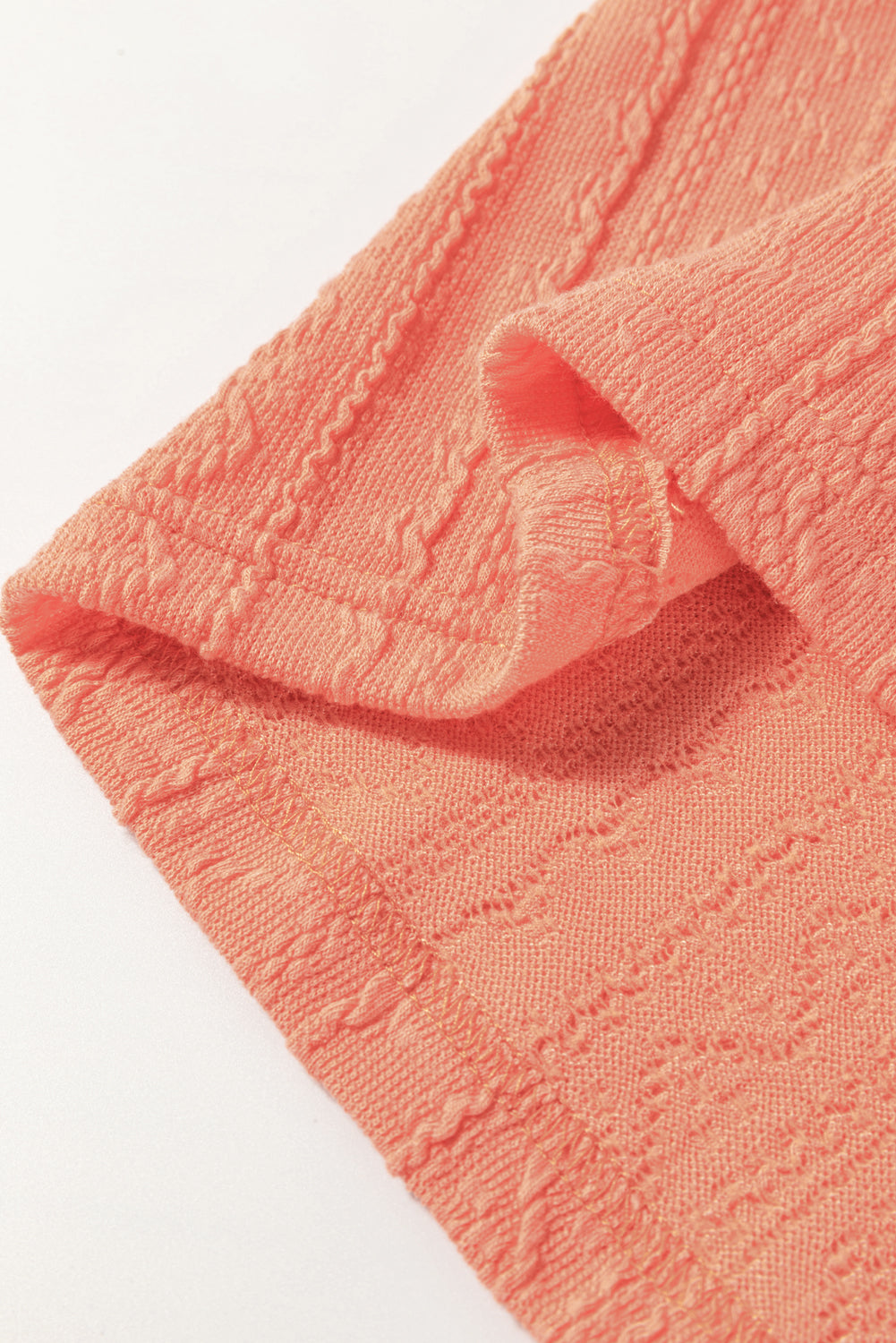 Textured Patched Pocket Short Sleeve Top & Drawstring Shorts Set