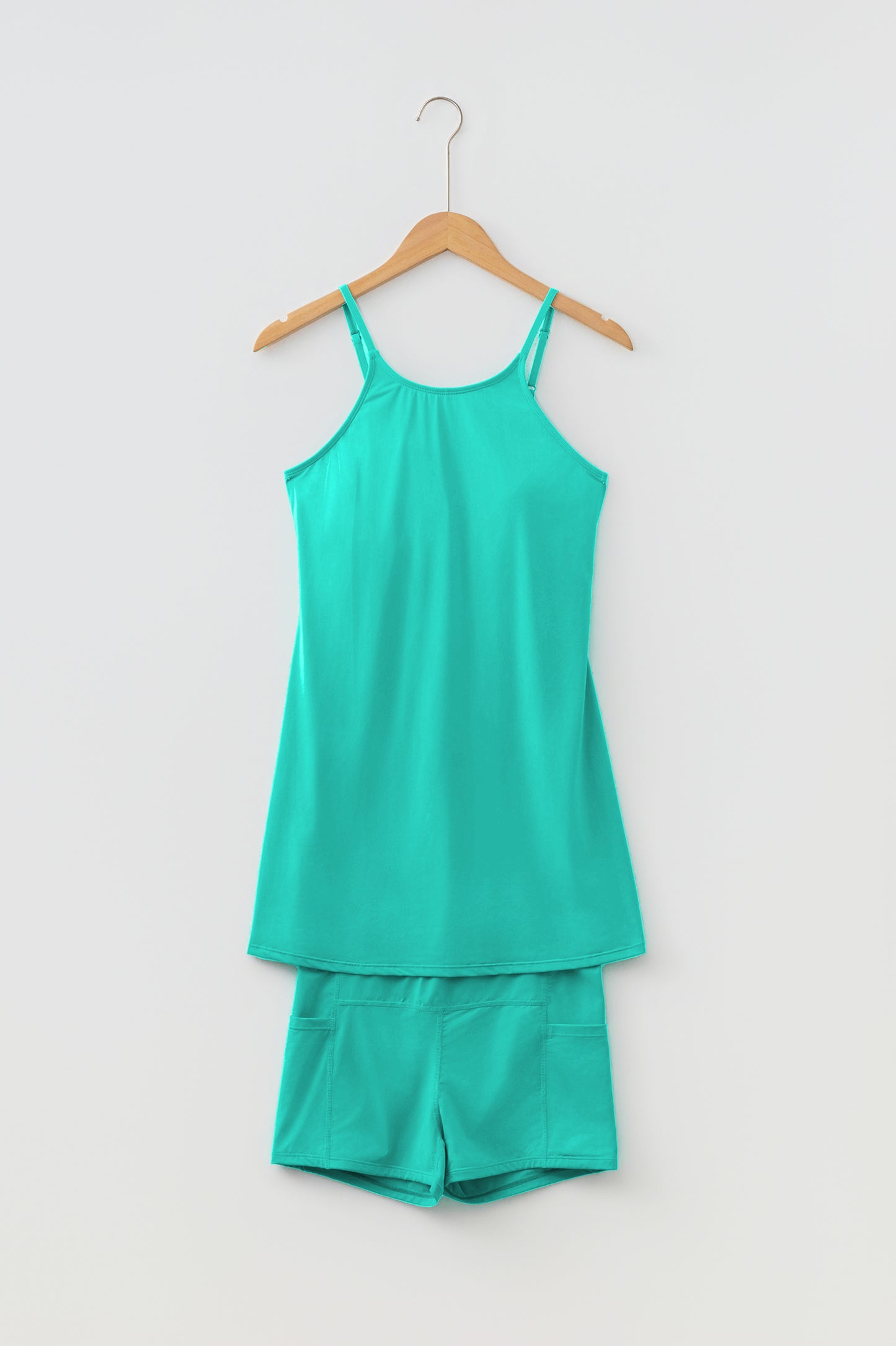 Womens Tank Dress Athletic Shorts Two Piece Set S–XL